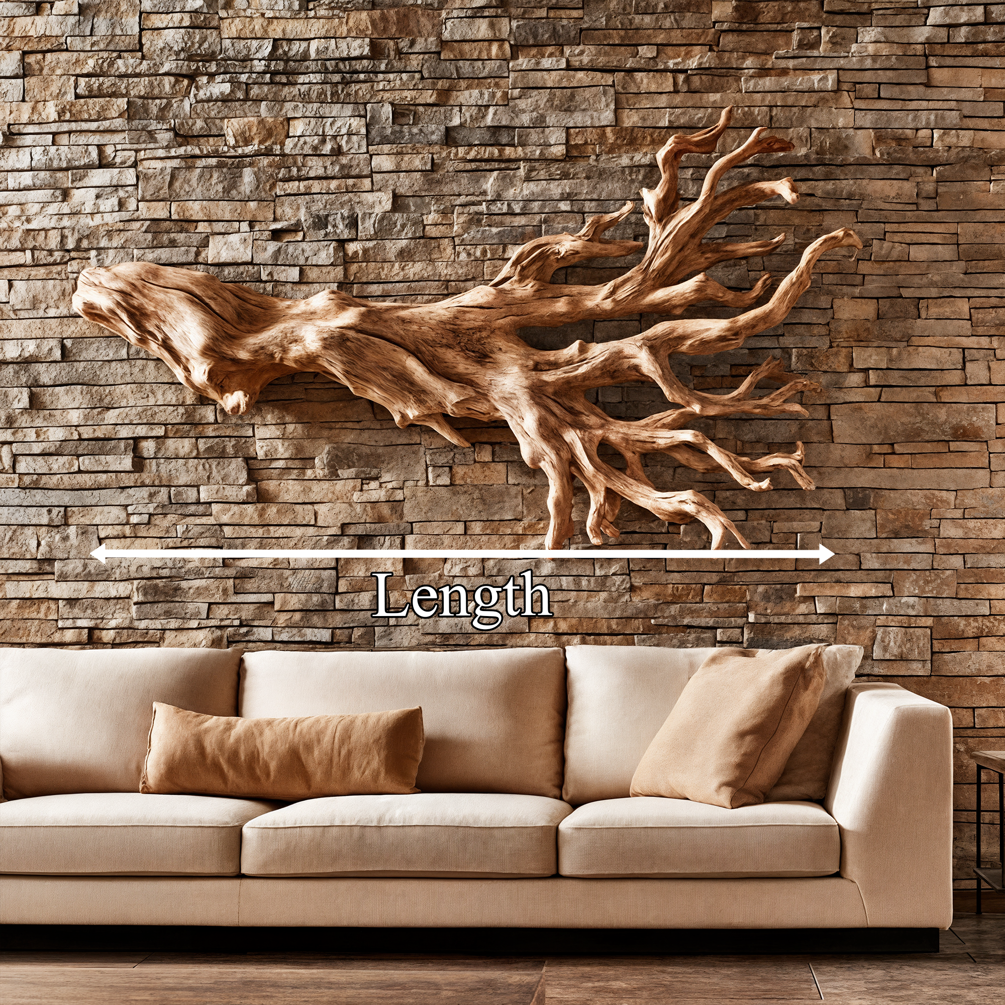 Rustic Driftwood Branch Wall Sculpture Living Room SINLKIWD053