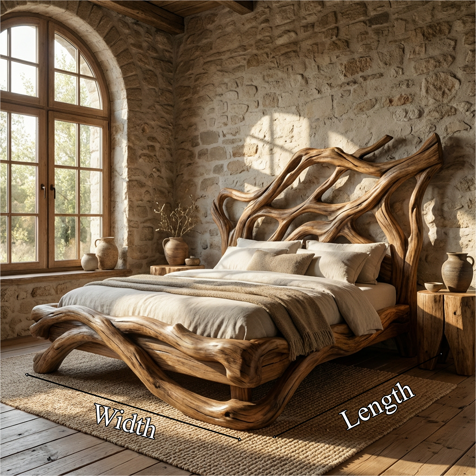 Rustic Statement Style Bed For Bedroom Or Master Interior SINLKIWB101