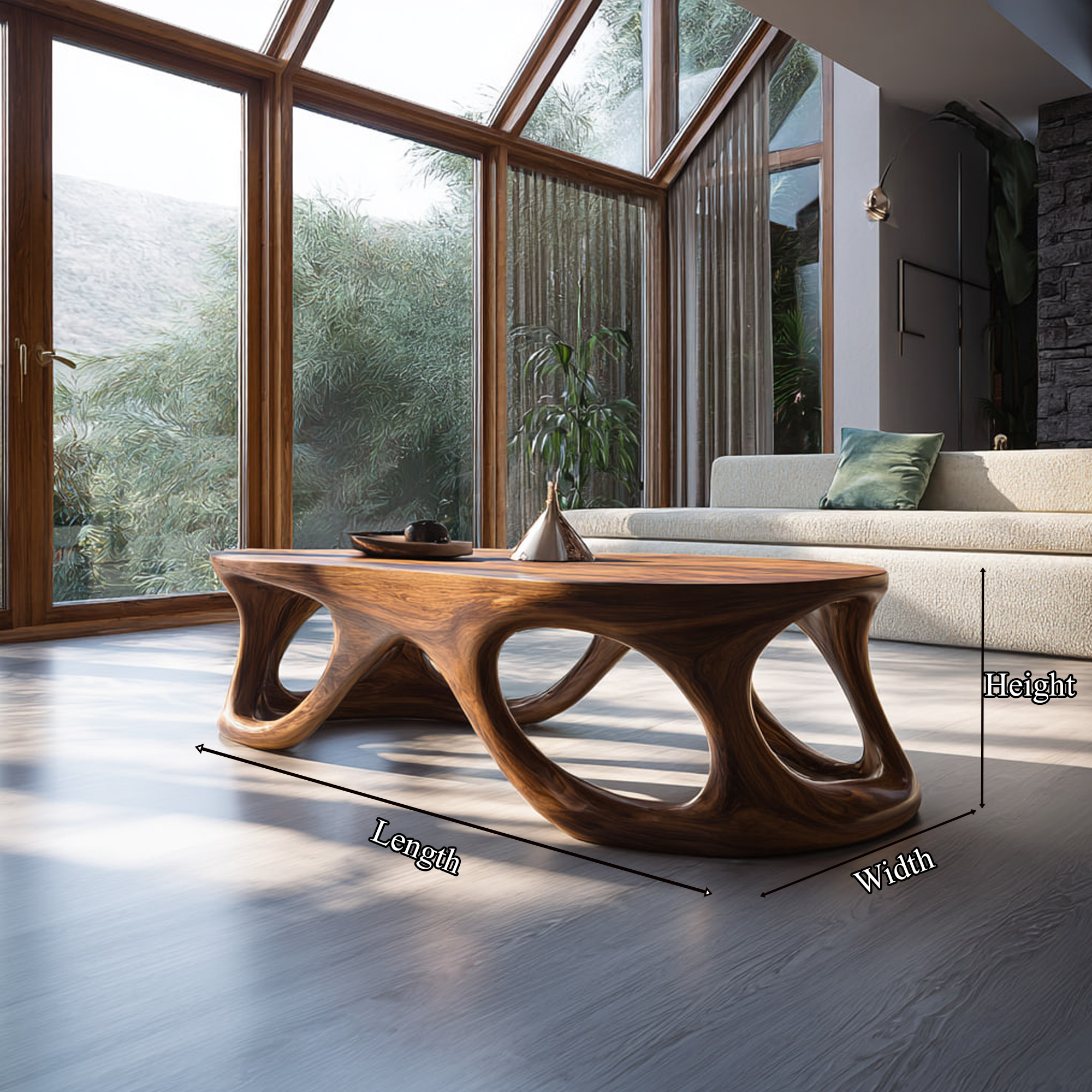 Mid Century Modern Coffee Table Living Room Accent SINLKICF163