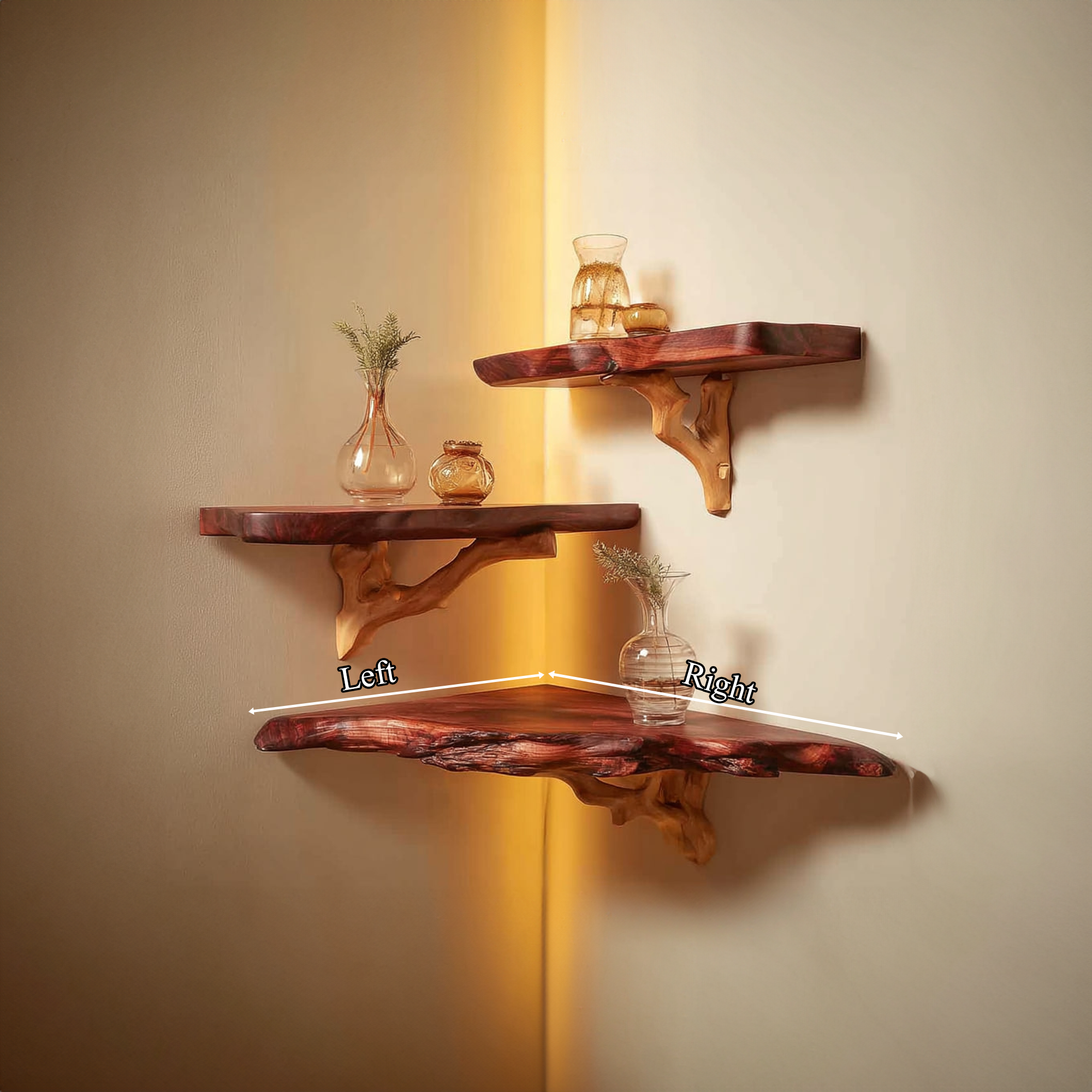 Rustic Floating Corner Shelf Kitchen Or Bedroom SINLKIFL116