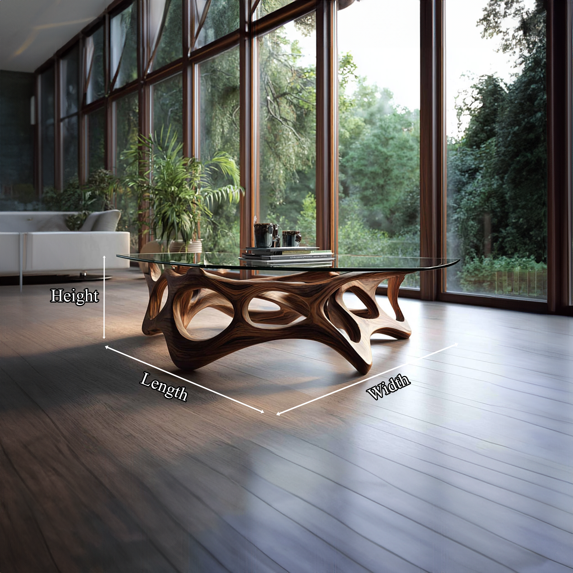 Mid Century Artistic Coffee Table Living Space SINLKICF077