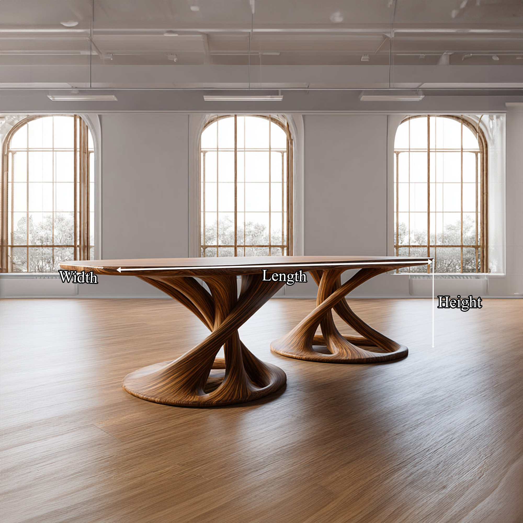 Rustic Handcrafted Wood Slab Dining Table Dining Room SINLKIDT120