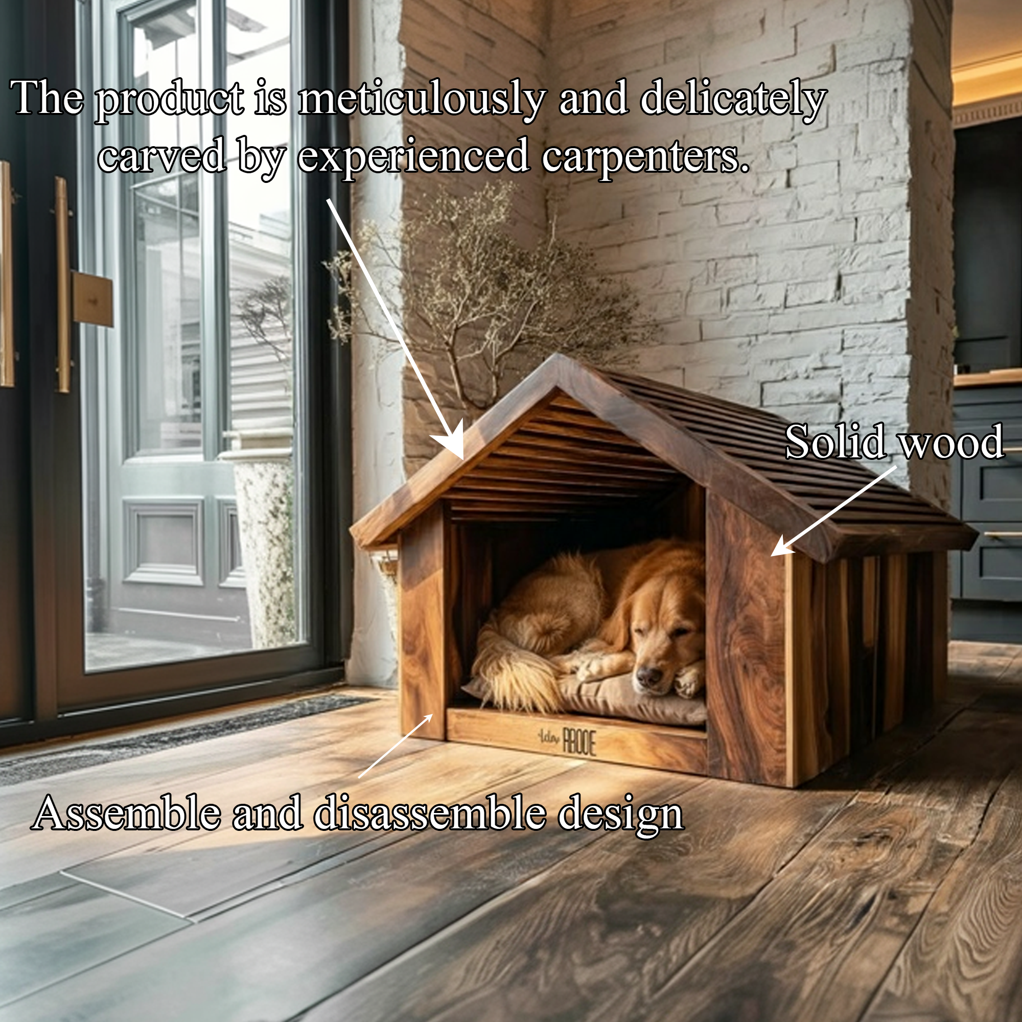 Mid Century Pet House Indoor Dog Lounge SINLKIPB009