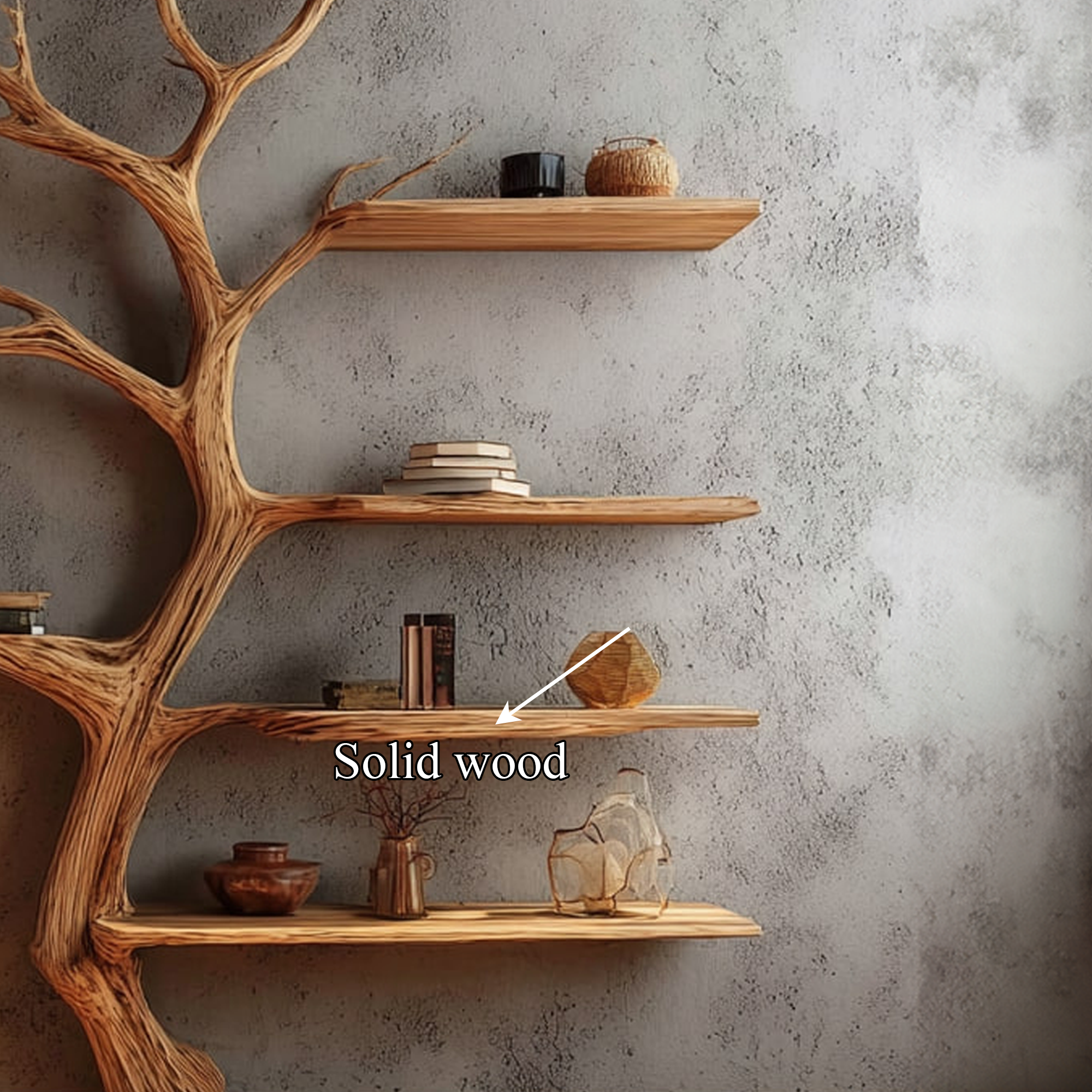 Rustic Tree Bookshelf Entryway Hallway SINLKITB296