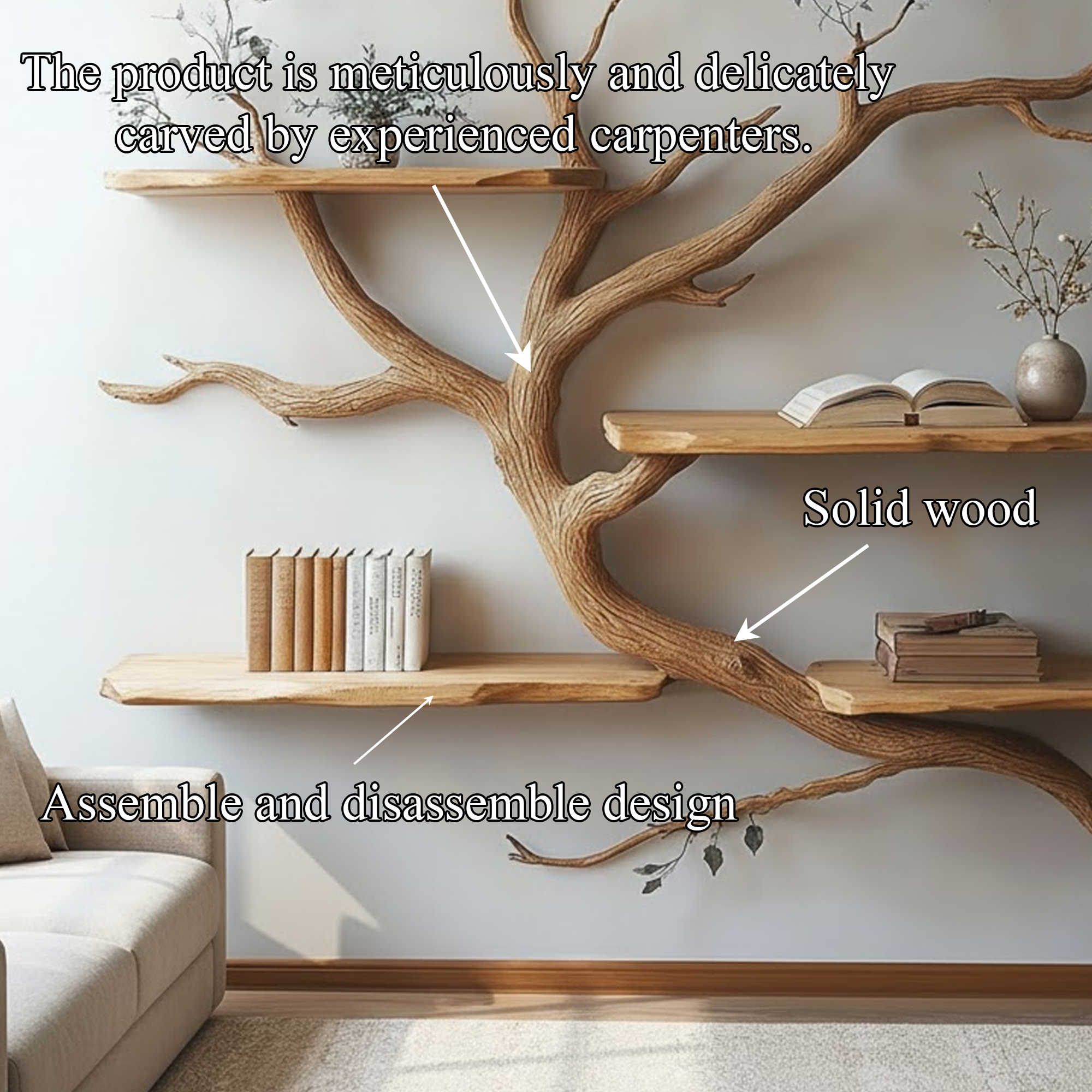 Artistic Wall Display Shelf Studio And Living Room SINLKITBS109