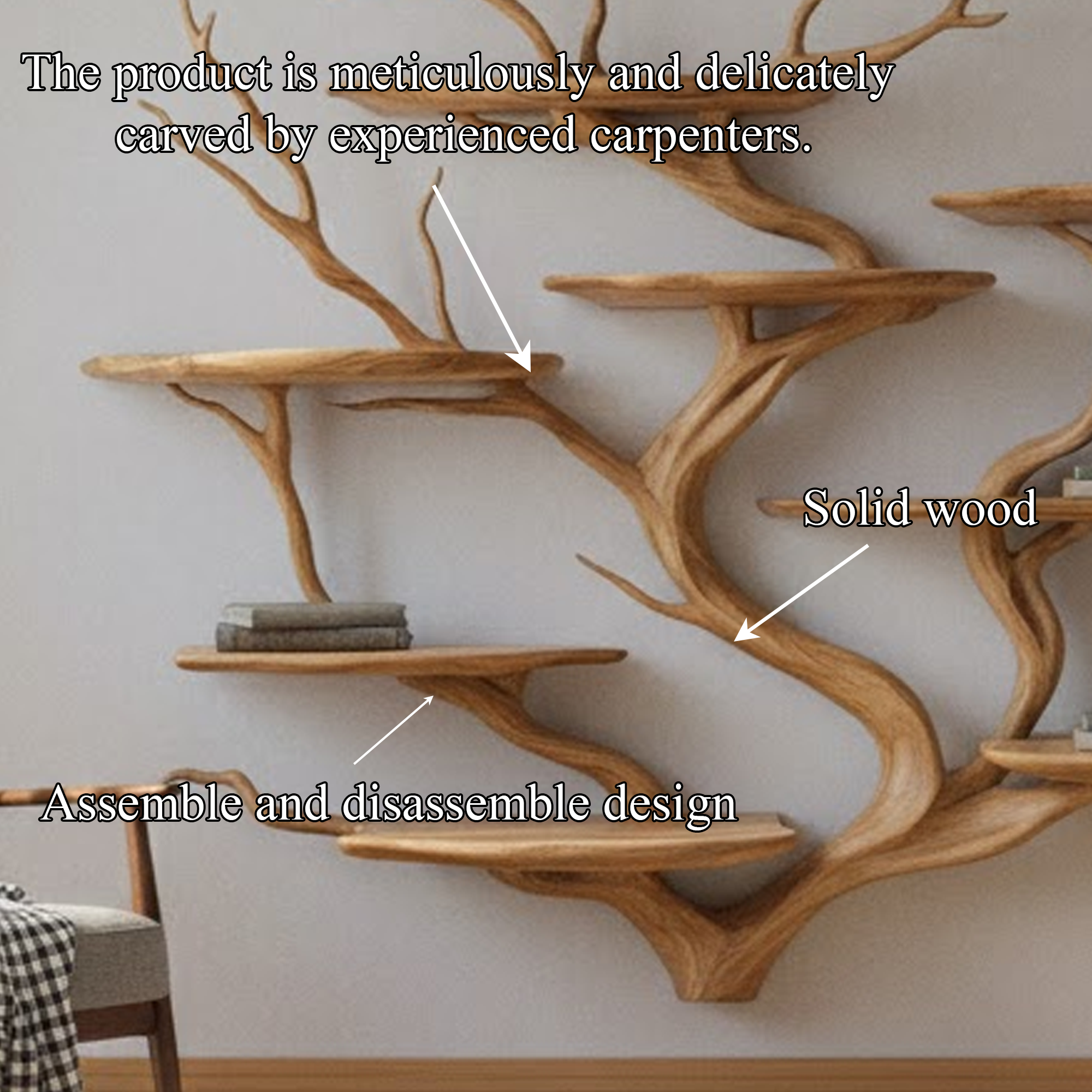 Sculpture Style Wall Shelf Reading Room And Studio SINLKITBS110