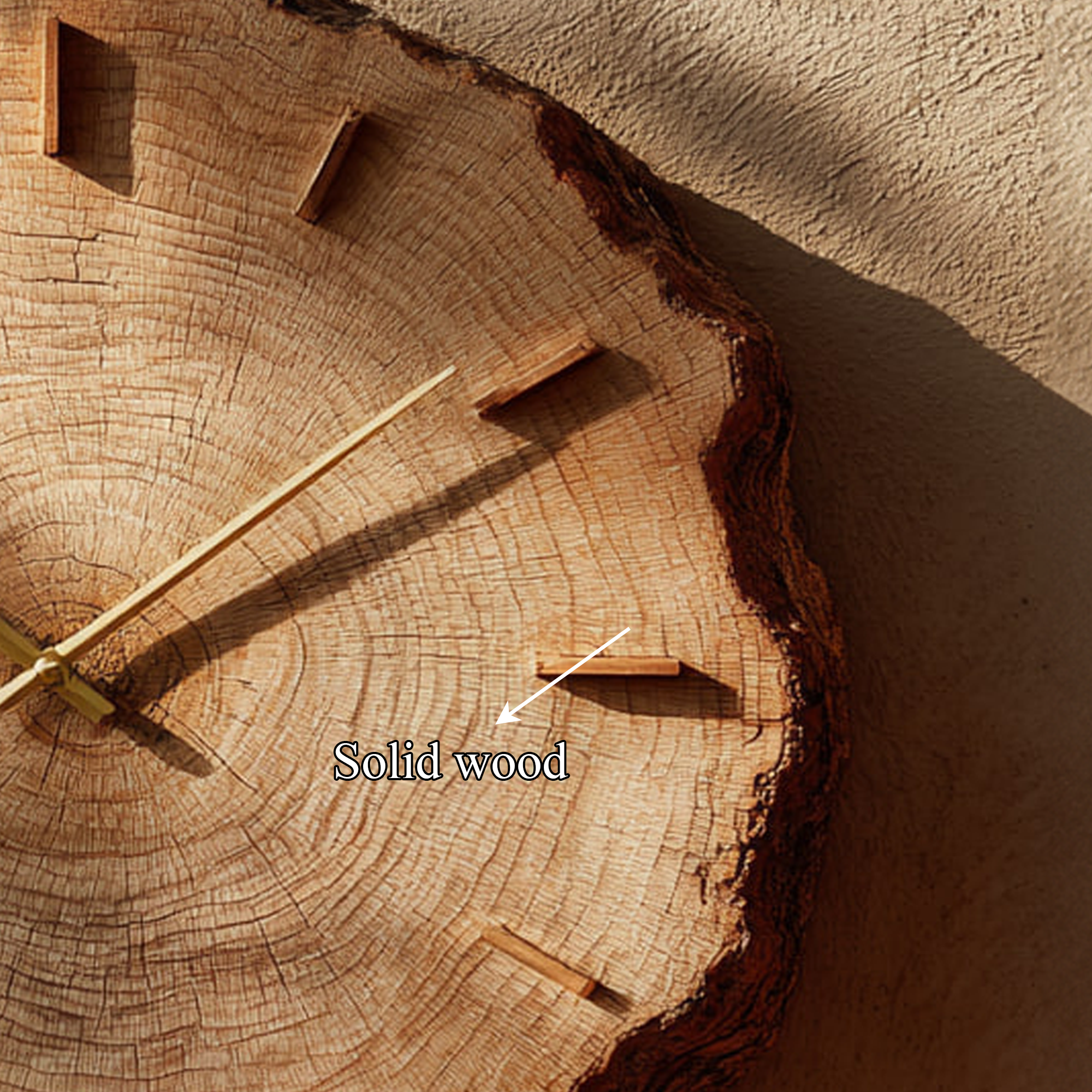 Rustic Round Wood Wall Clock Dining Room Or Living Room SINLKICK009