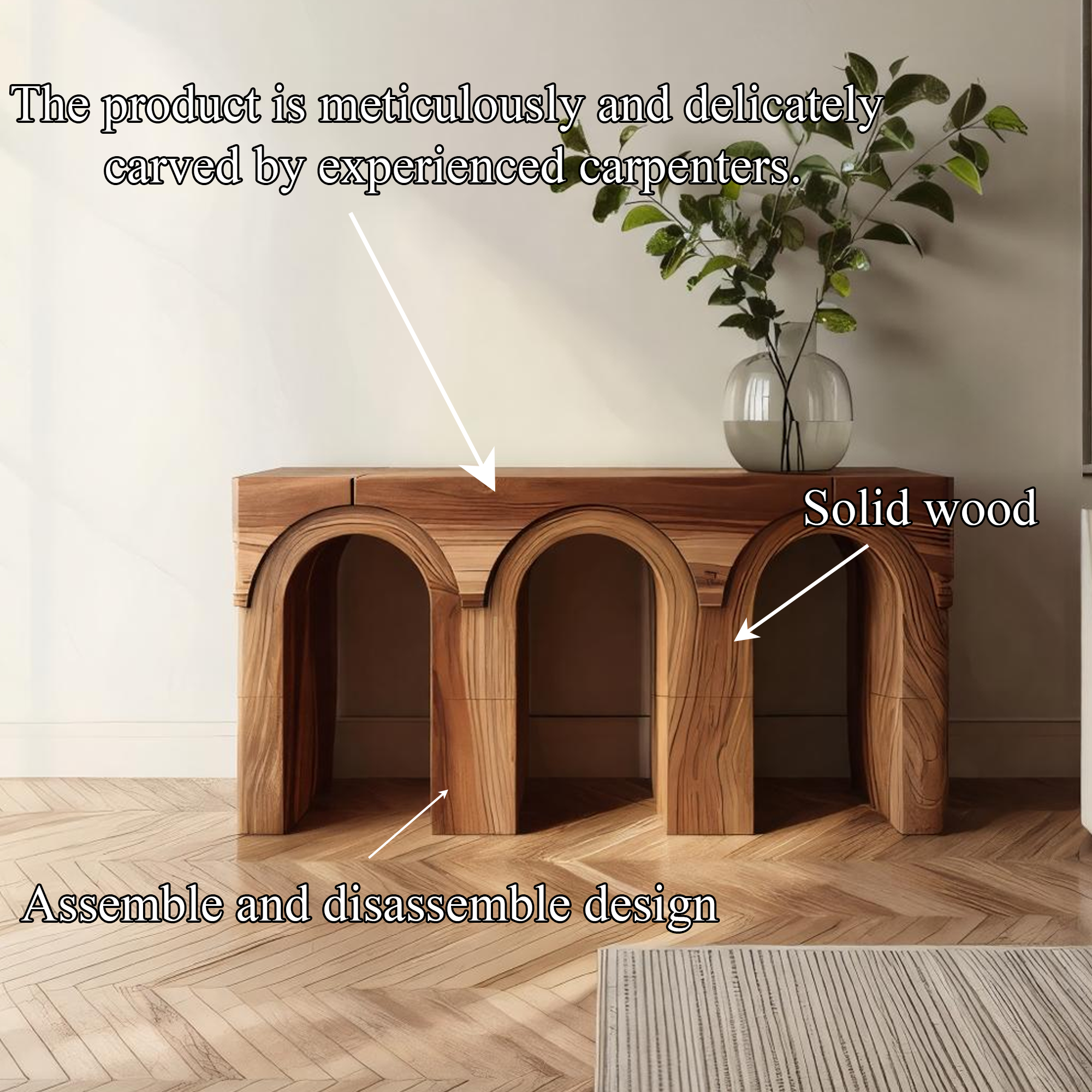 Mid Century Console Table Living Room And Studio Room SINLKICS420