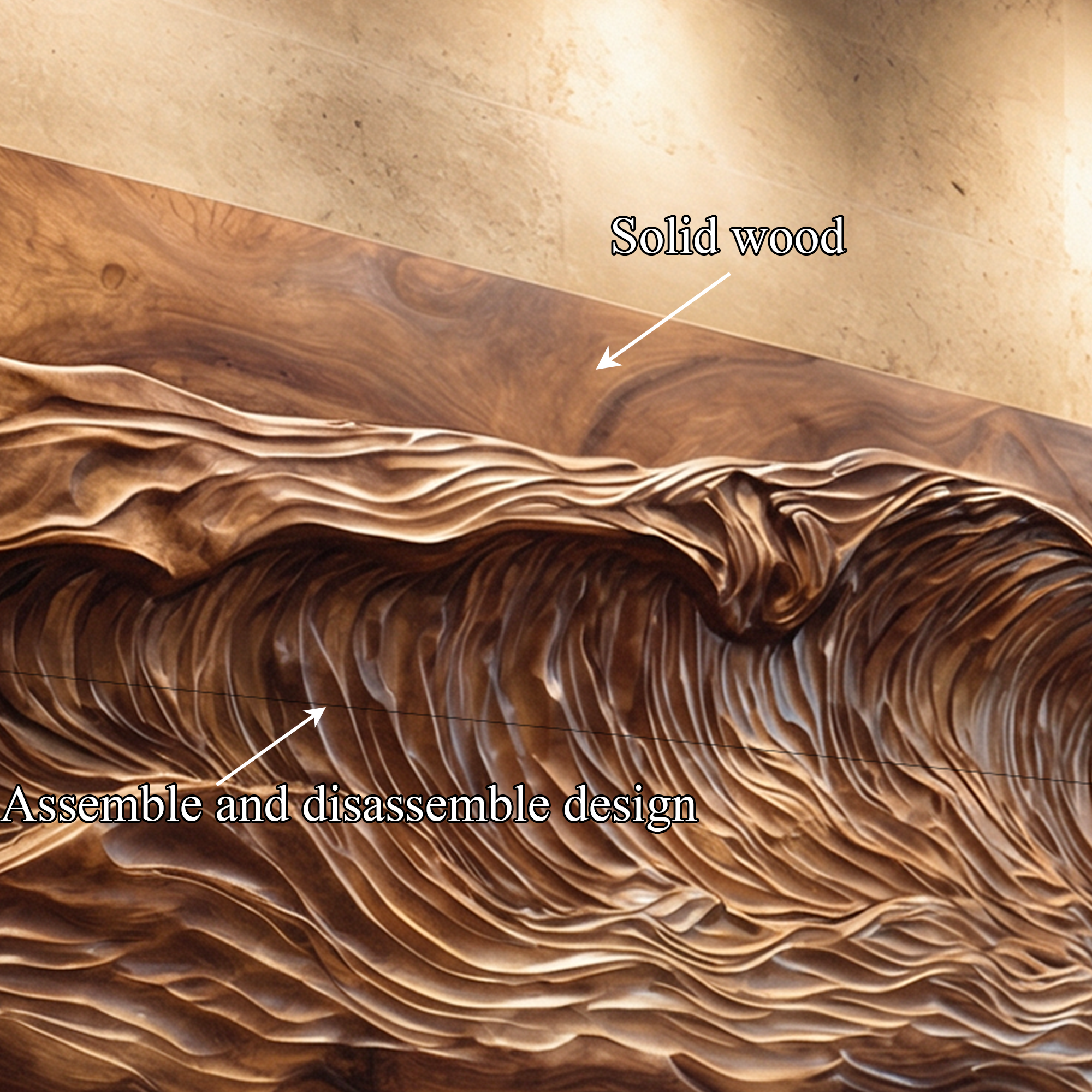 Rustic Wood Relief Wall Decor Living Room And Bedroom SINLKIWD046