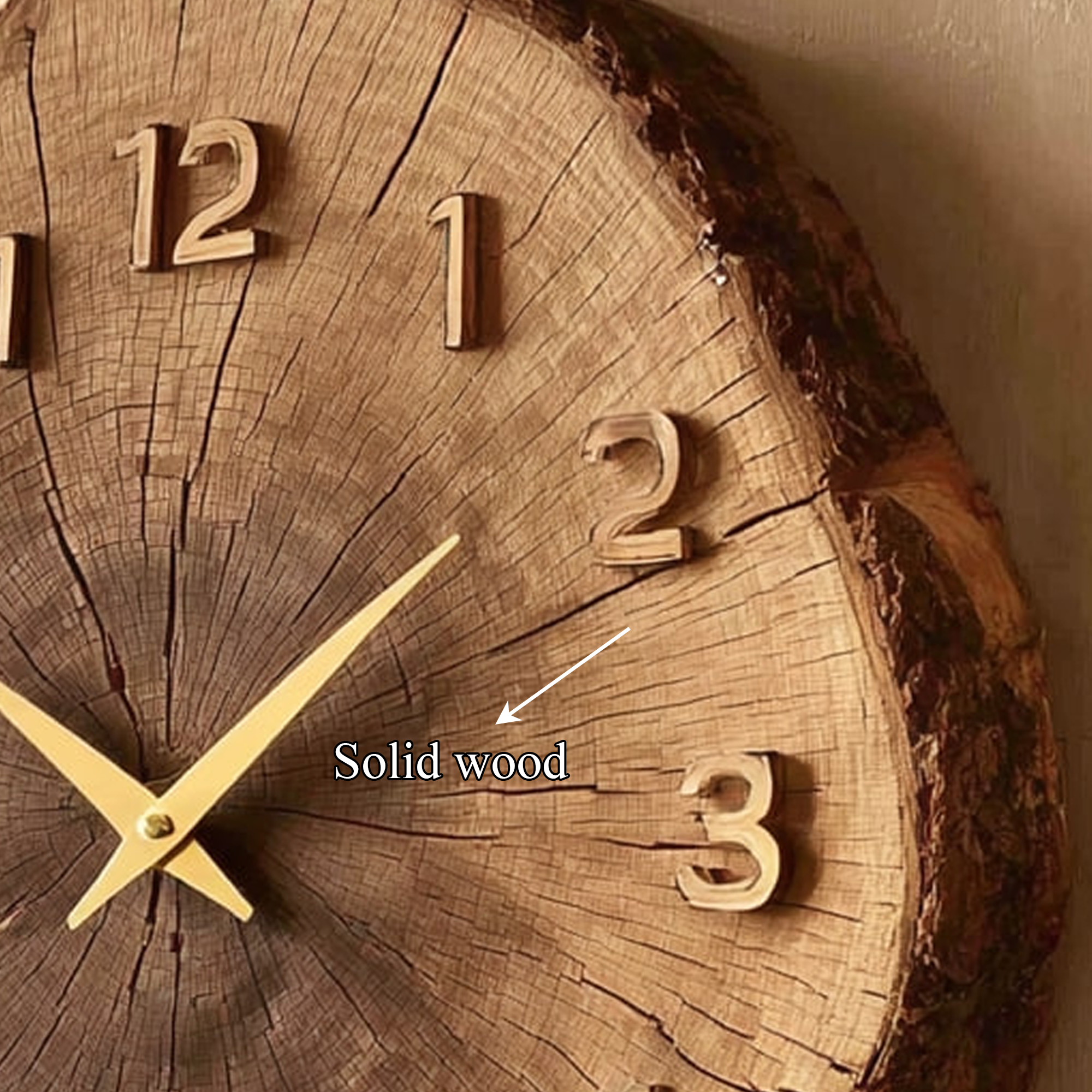 Rustic Timber Slice Wall Clock Entryway Or Hallway SINLKICK016