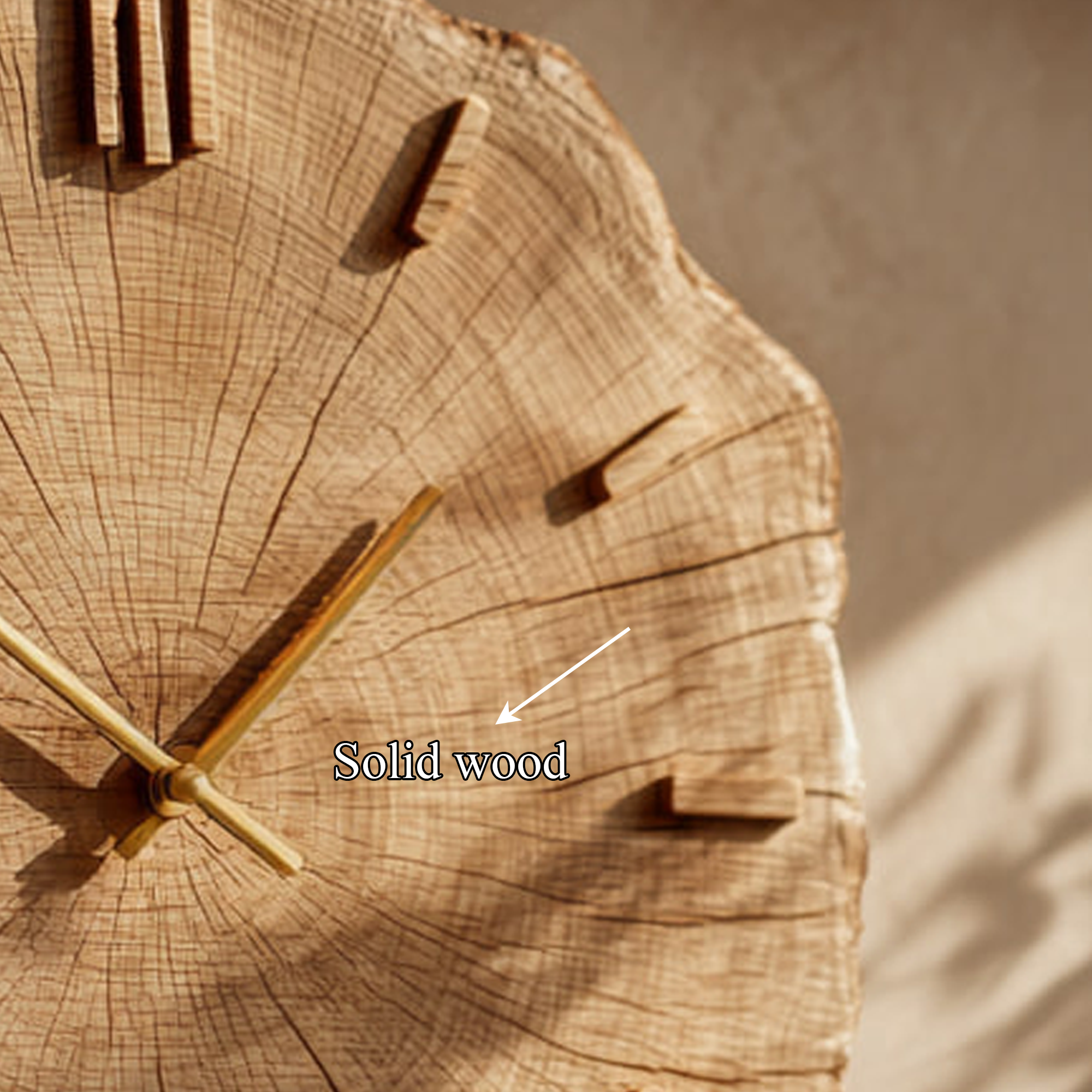 Rustic Natural Grain Wall Clock Bedroom Or Living Room SINLKICK012