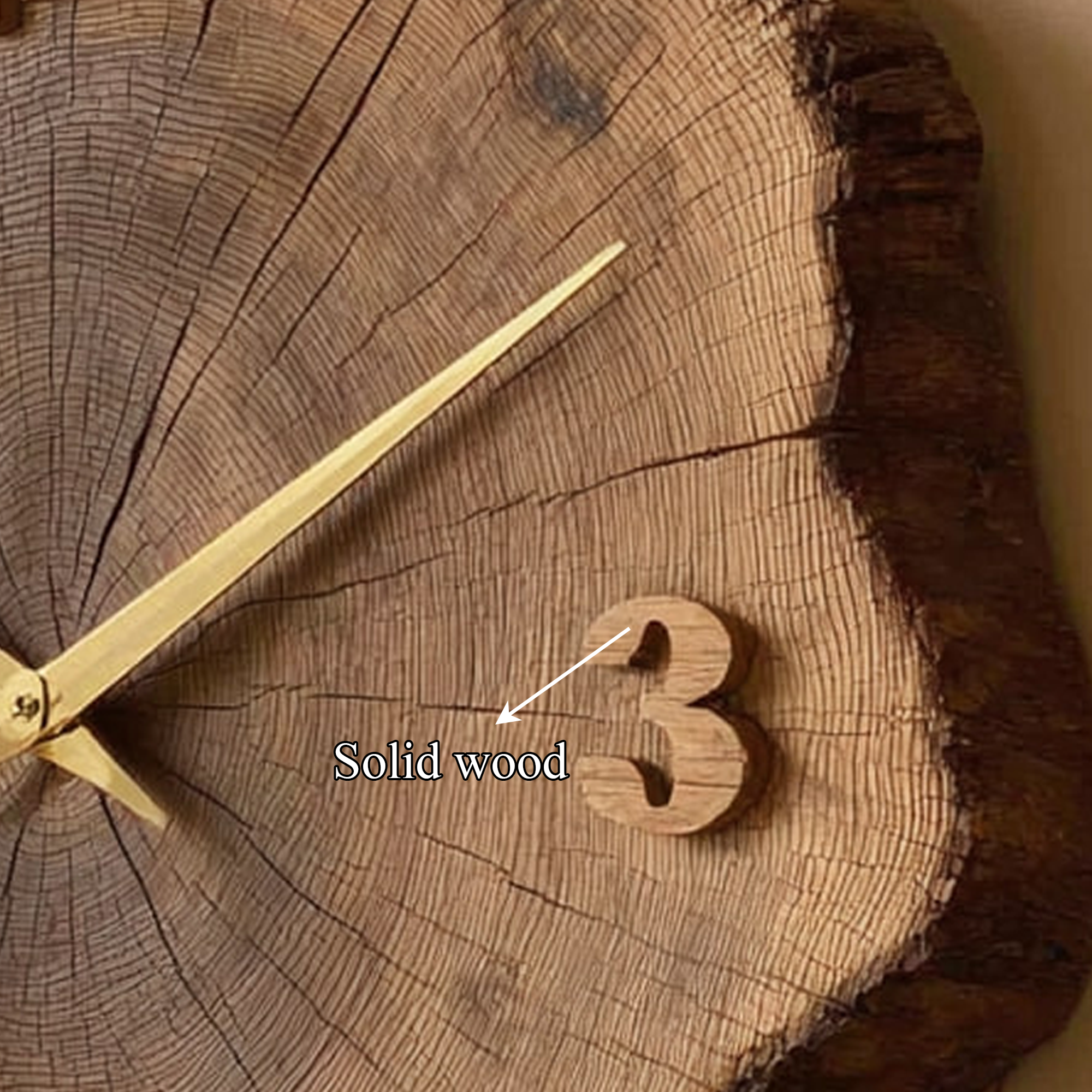 Rustic Tree Ring Wall Clock Hallway Or Living Room SINLKICK013
