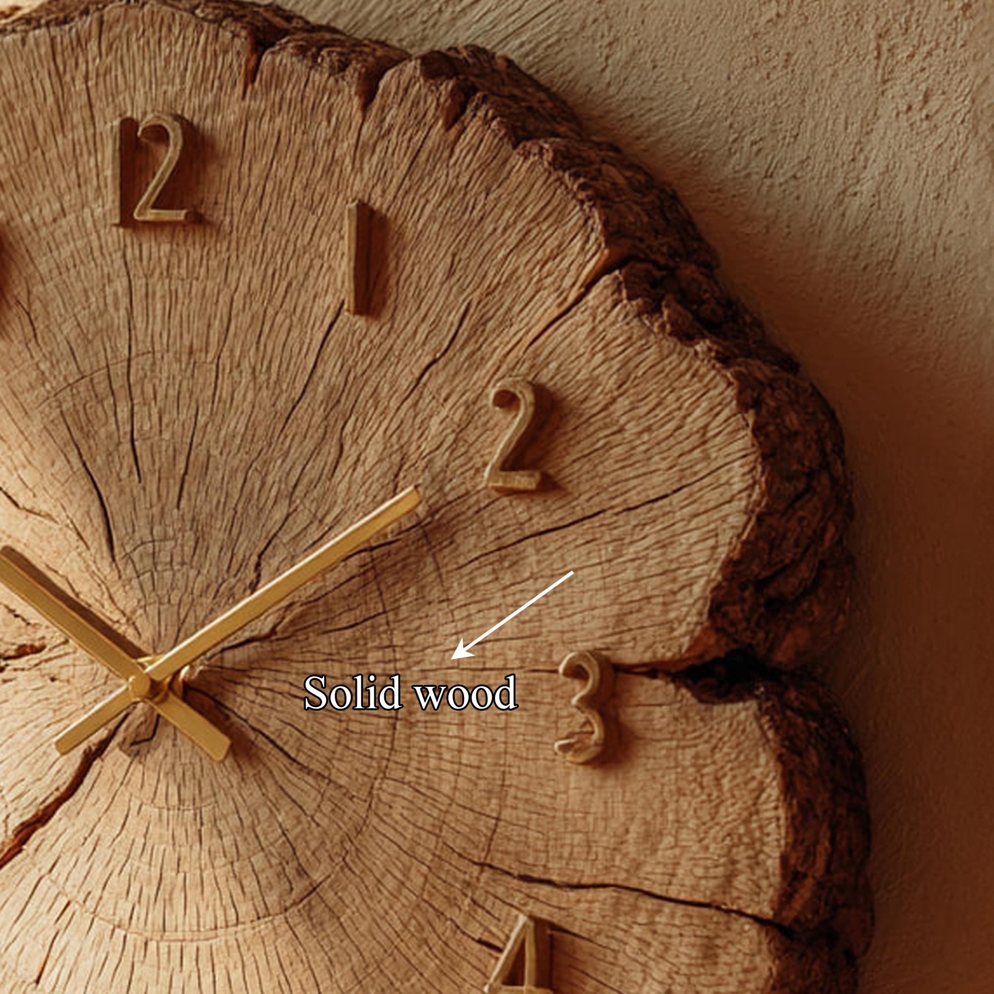 Rustic Wood Slice Wall Clock Study Room Or Office SINLKICK010