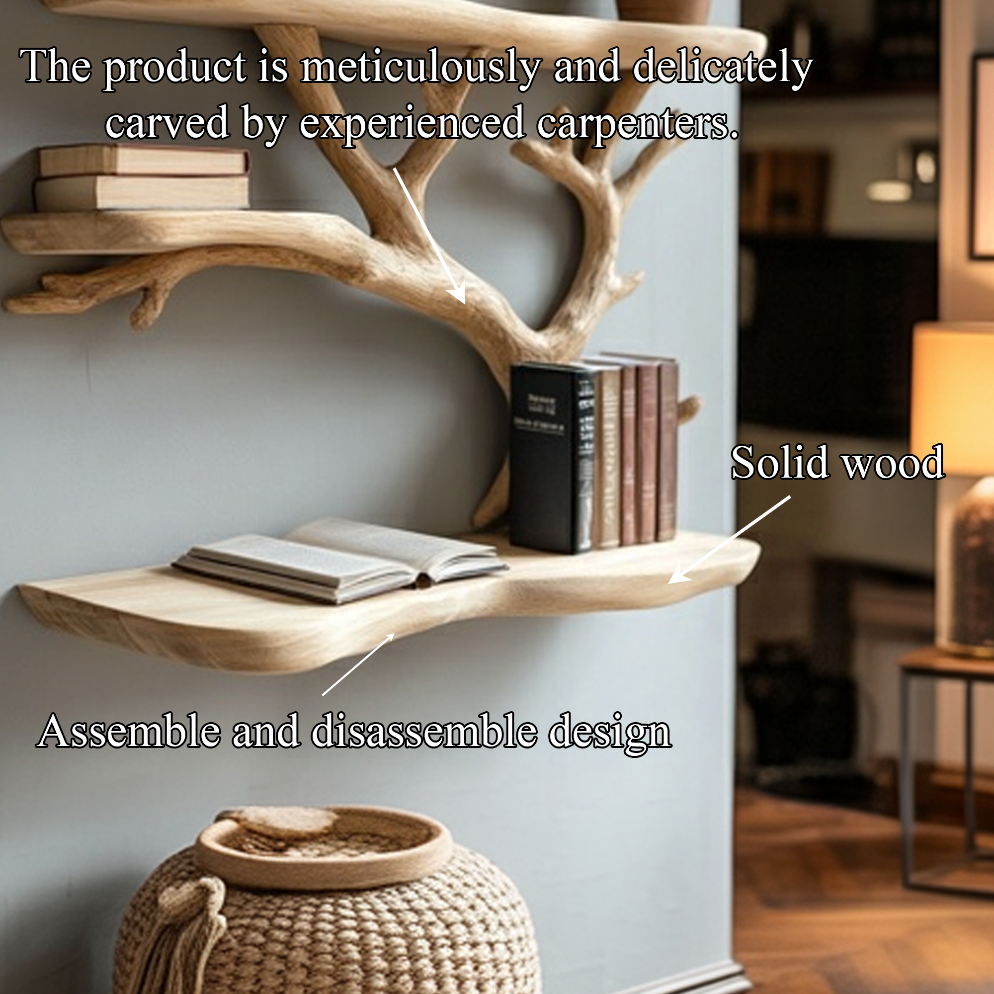 Branch Shape Wall Shelf Bedroom And Living Room SINLKITBS107