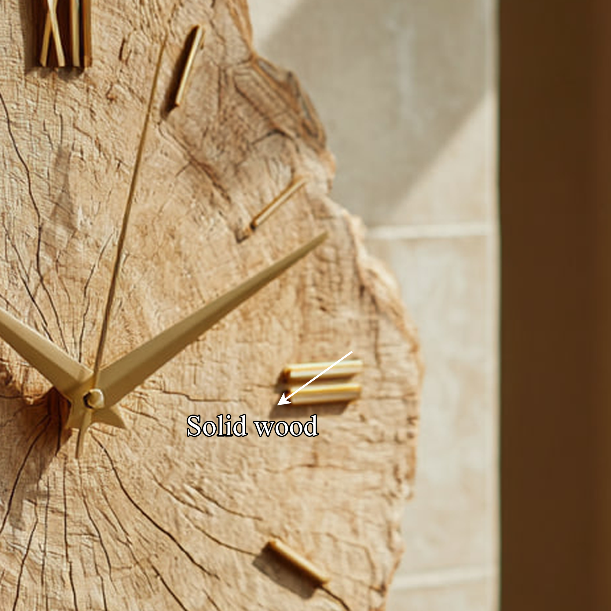 Rustic Organic Wood Wall Clock Hallway Or Living Room SINLKICK011