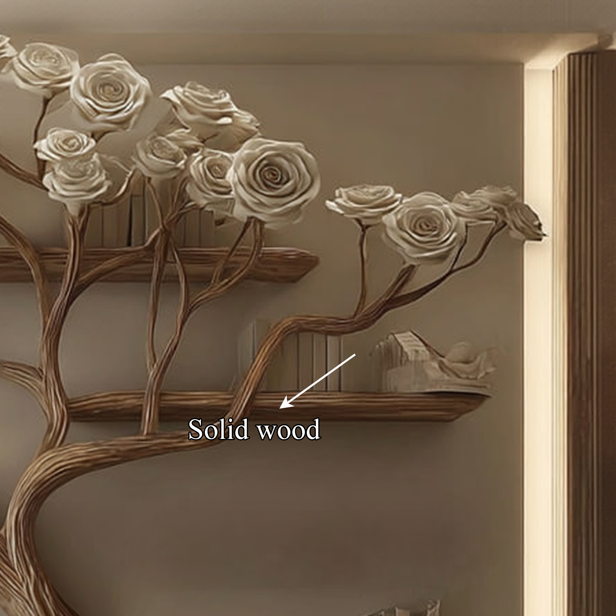 Rustic Tree Bookshelf Hallway Living Decor SINLKITB241
