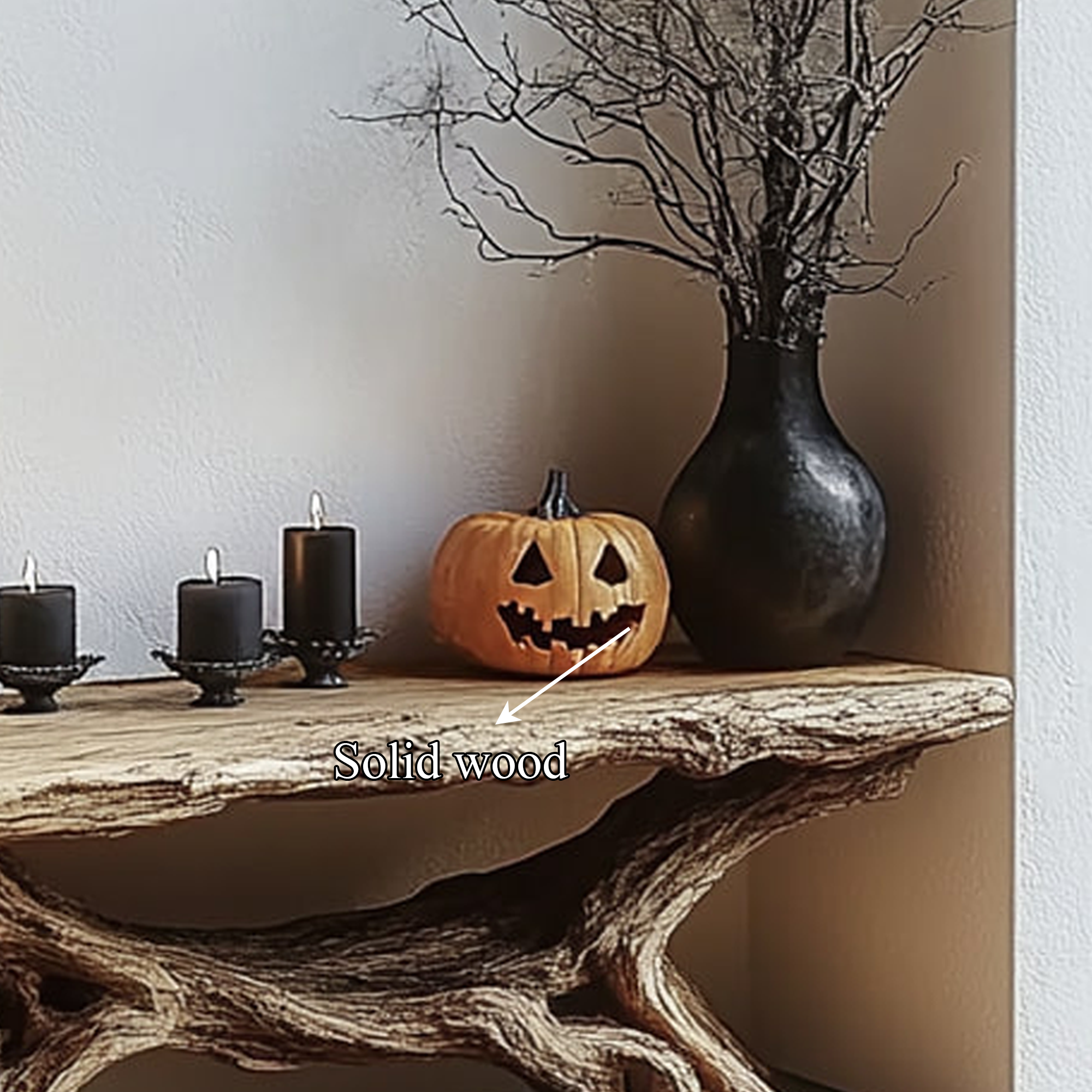 Rustic Entry Table Sculptural Tree Base Entryway Display SINLKICS328