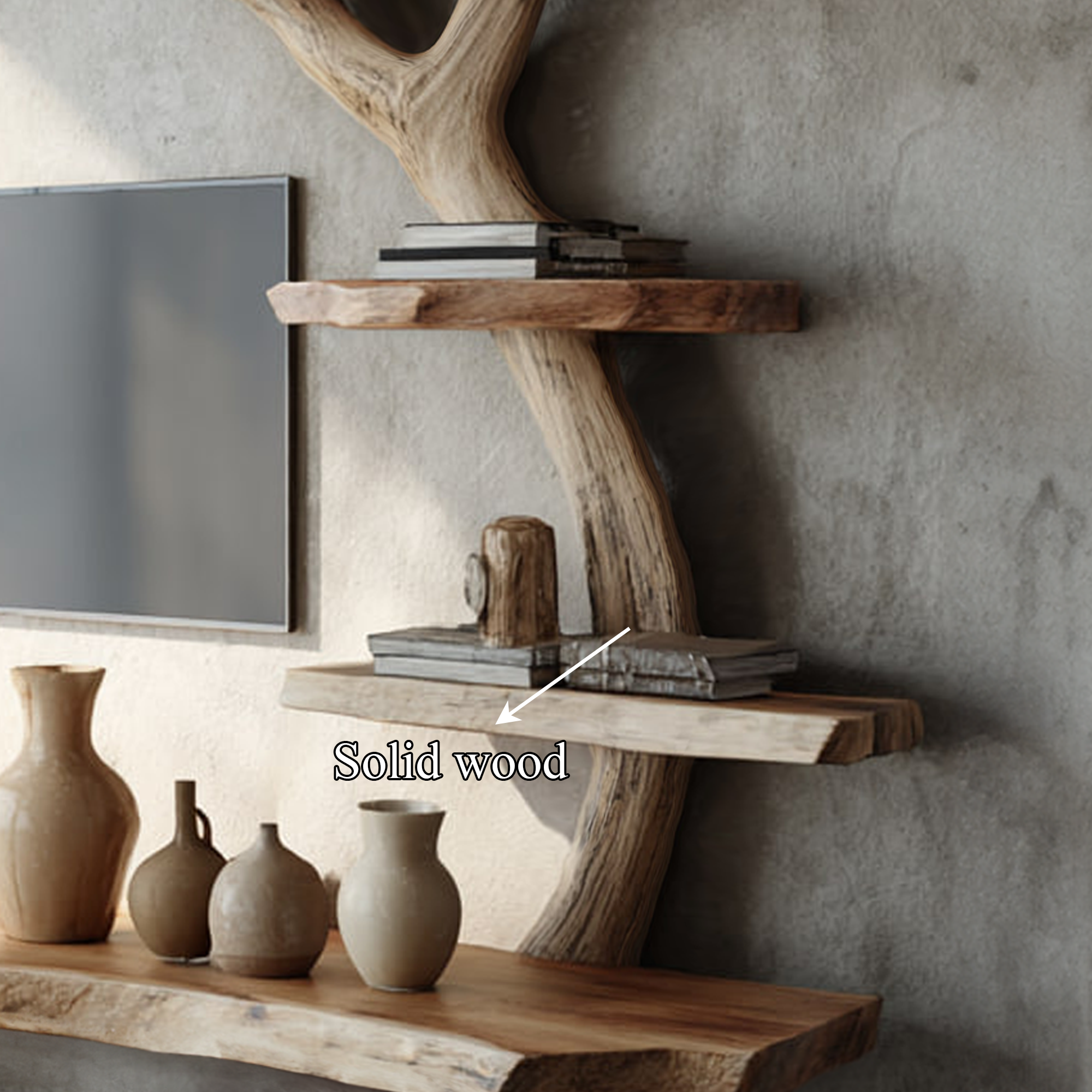 Rustic Branch TV Stand Living Room SINLKITB338