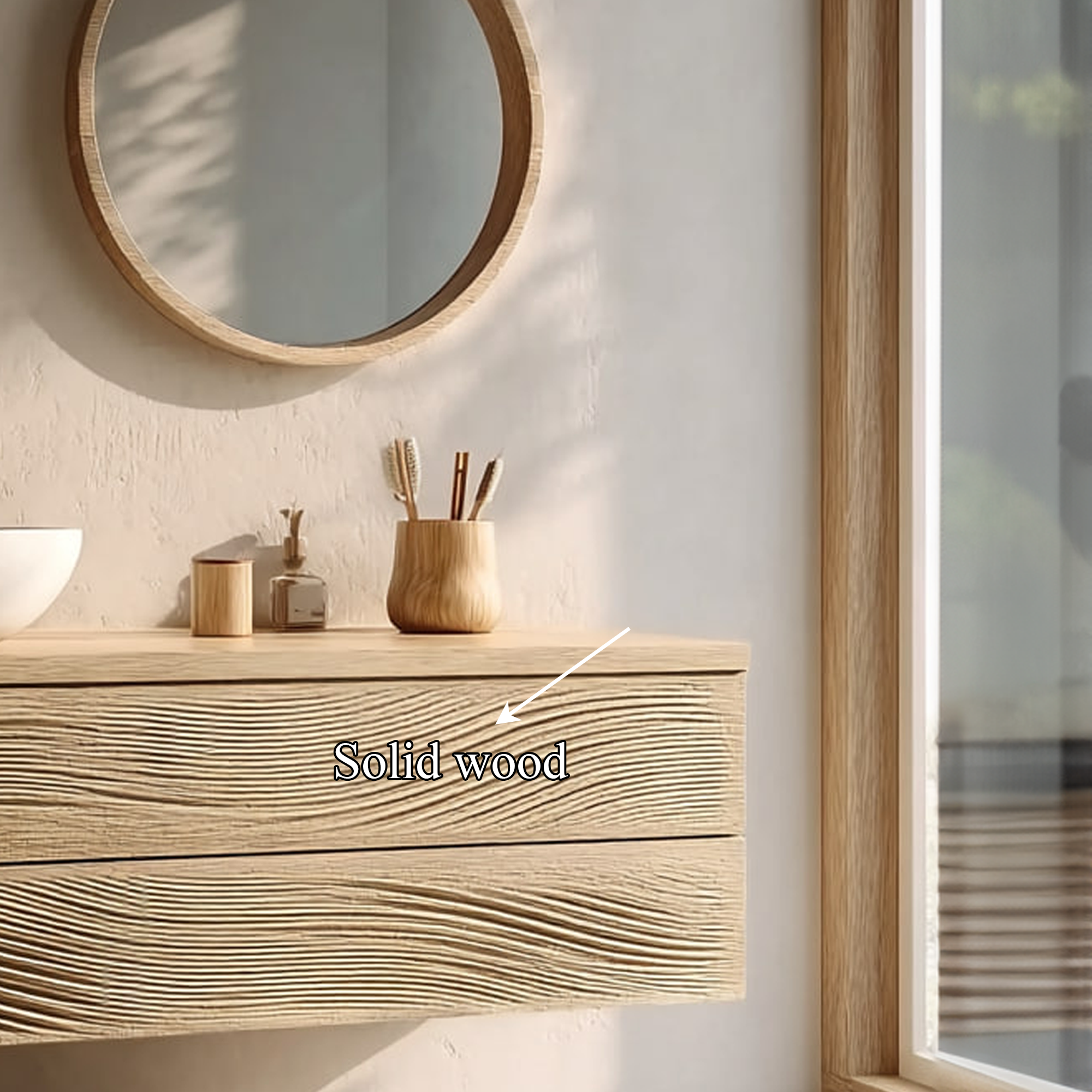 Mid Century Floating Bathroom Vanity Cabinet Modern Bathroom Furniture SINLKIBRV154