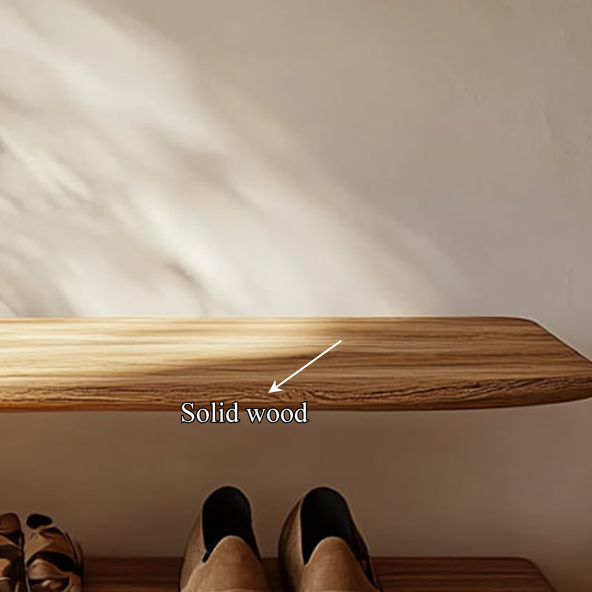 Mid Century Minimalist Wood Shoe Bench Entry Space SINLKISB051