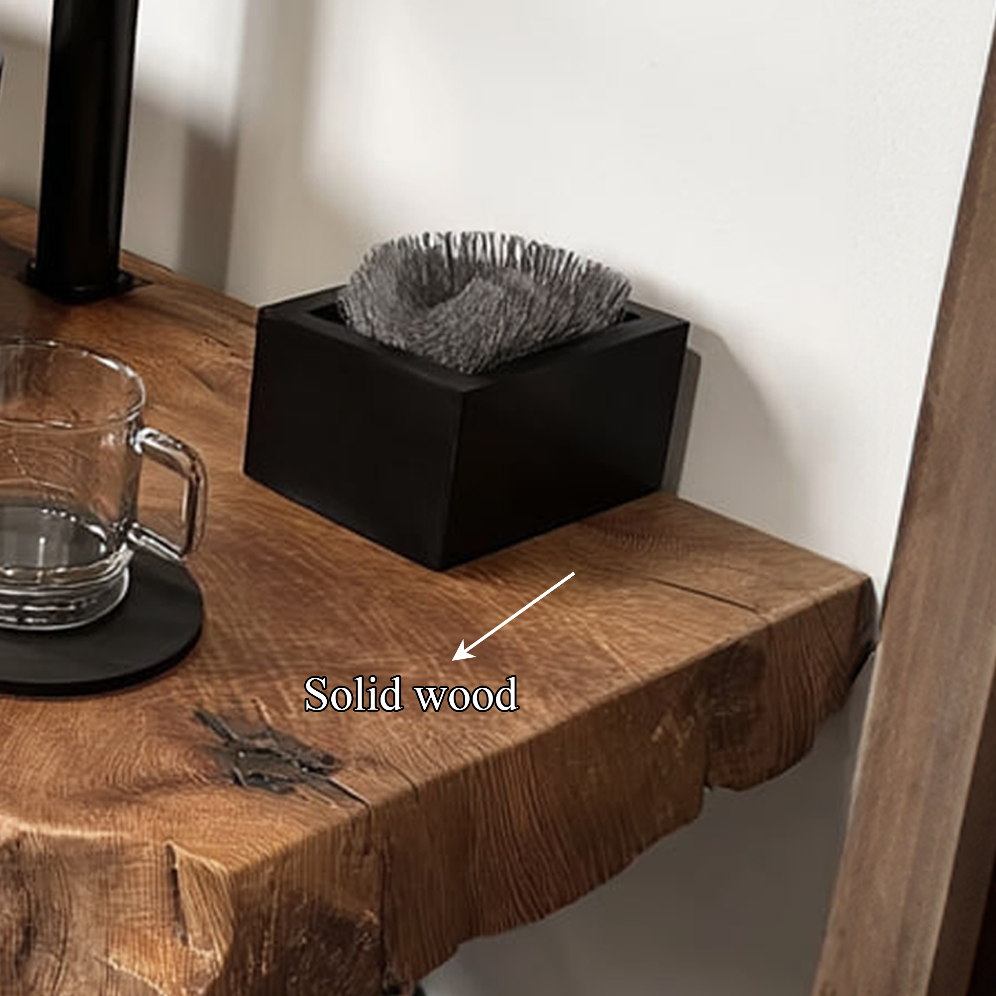 Rustic Floating Shelf Narrow Vanity Washroom SINLKIBRV146