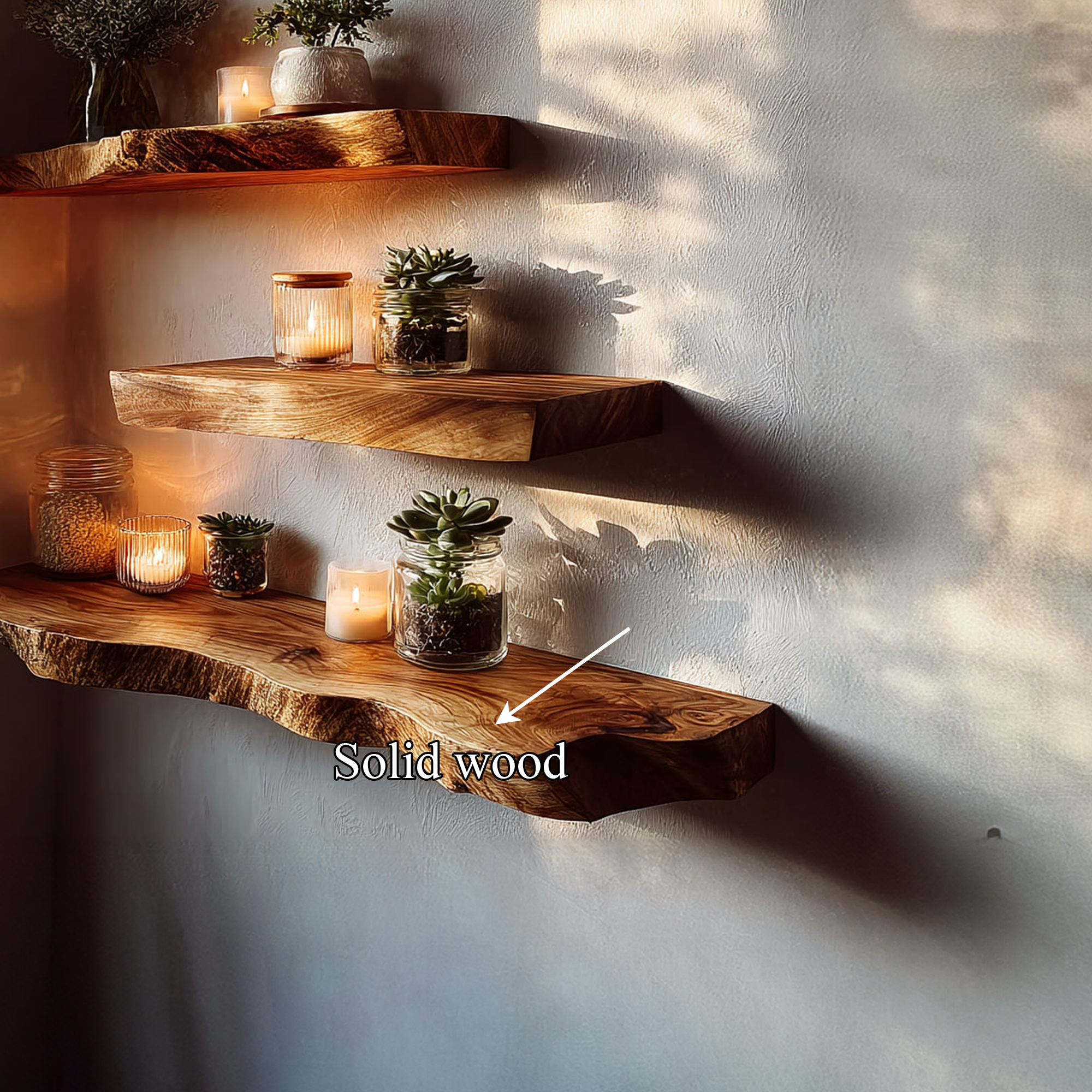 Rustic Corner Floating Shelves Modern Office Or Living Room SINLKIFL299