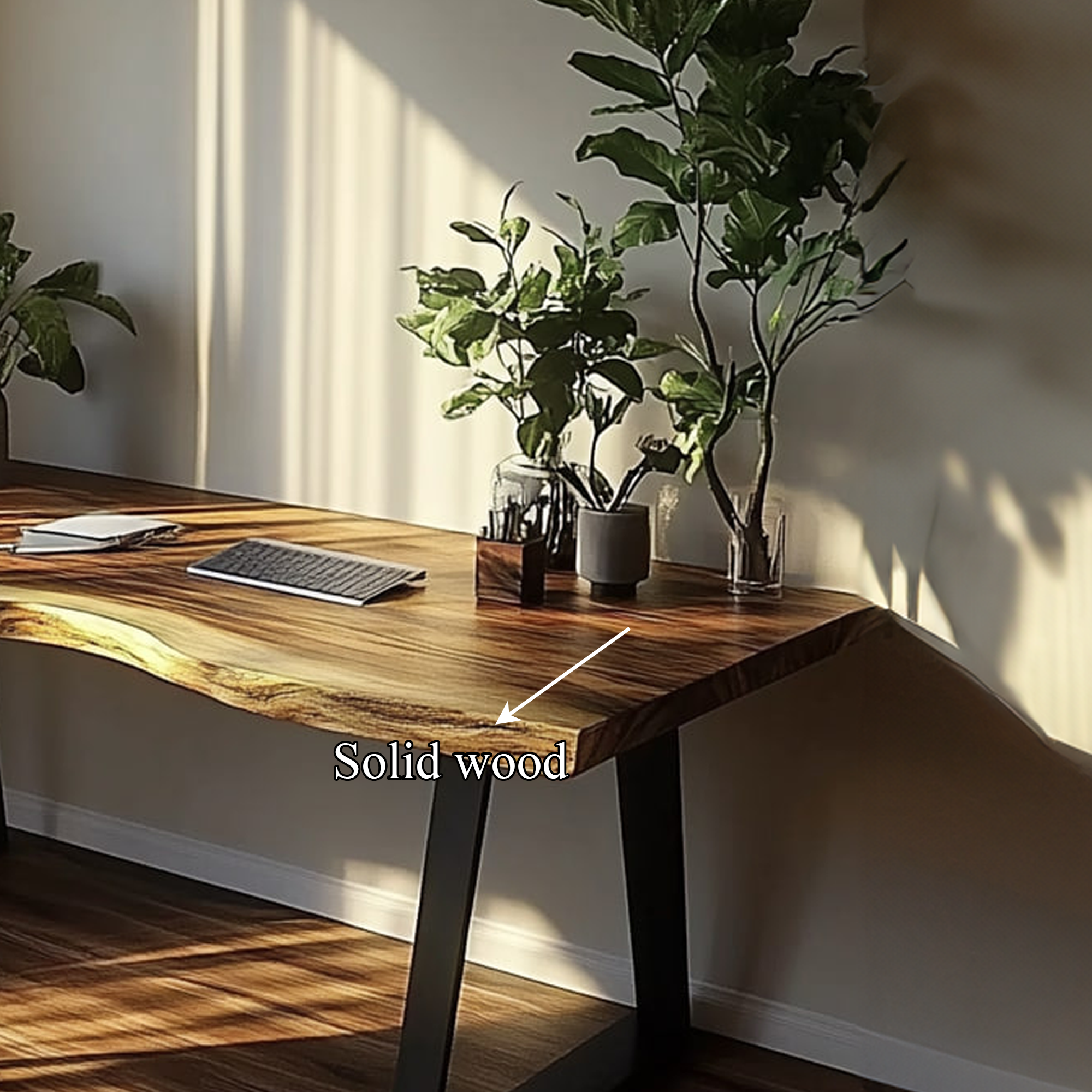 Natural Rustic Desk Bedroom And Work Corner SINLKIDK017