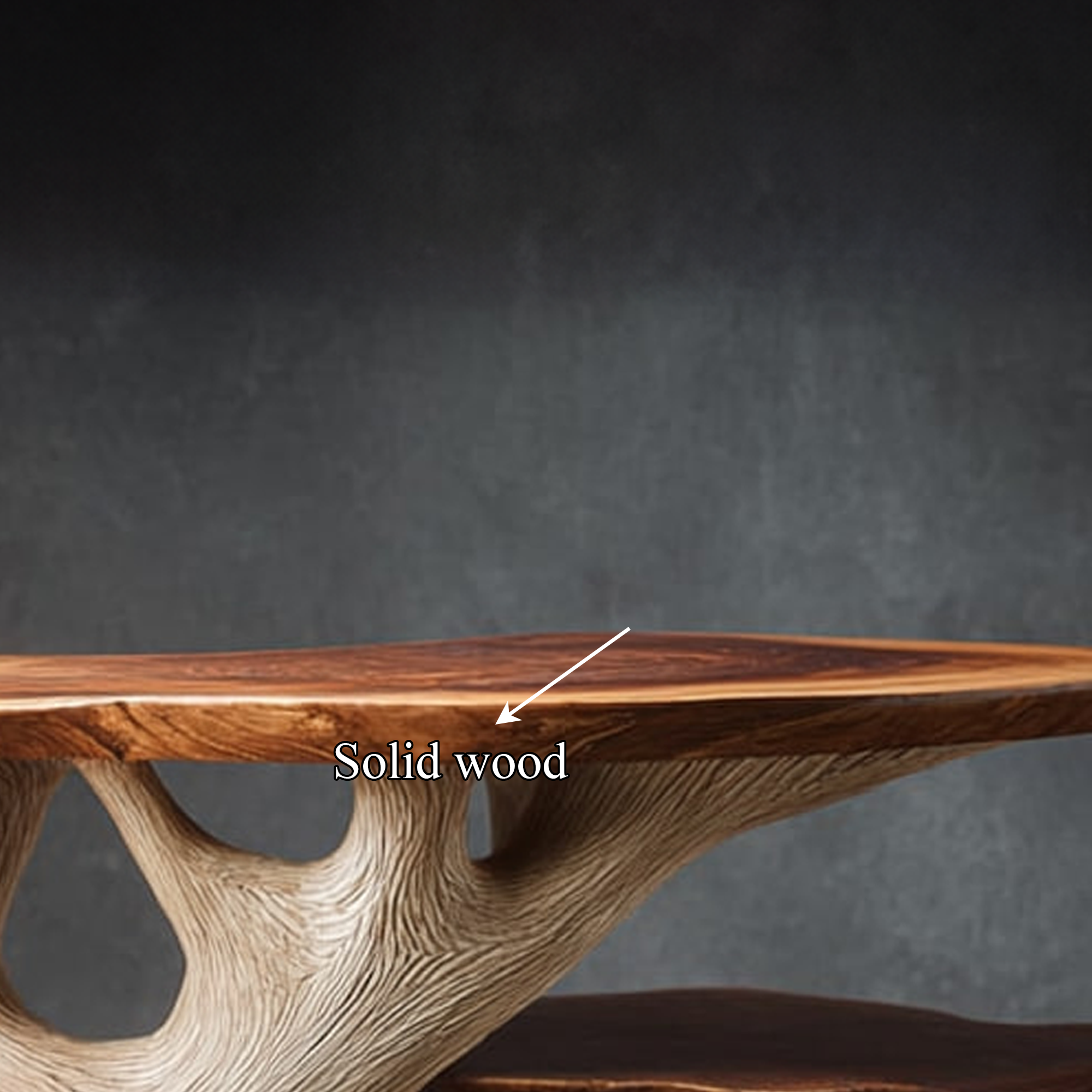 Rustic Sculptural Bedside Table Bedroom Living Room Decor SINLKIBT135