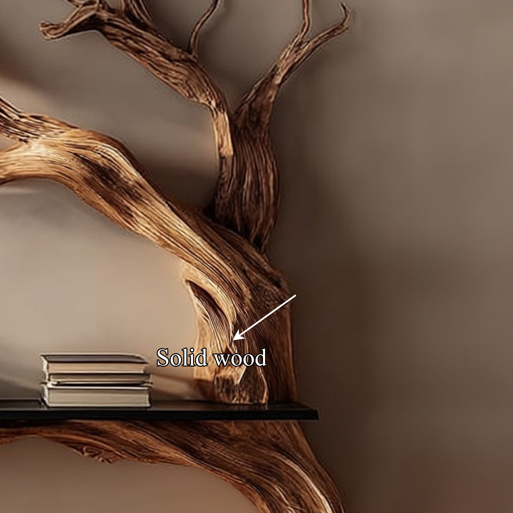 Rustic Tree Branch Wall Shelf Natural Artistic Home Decor SINLKIFL177