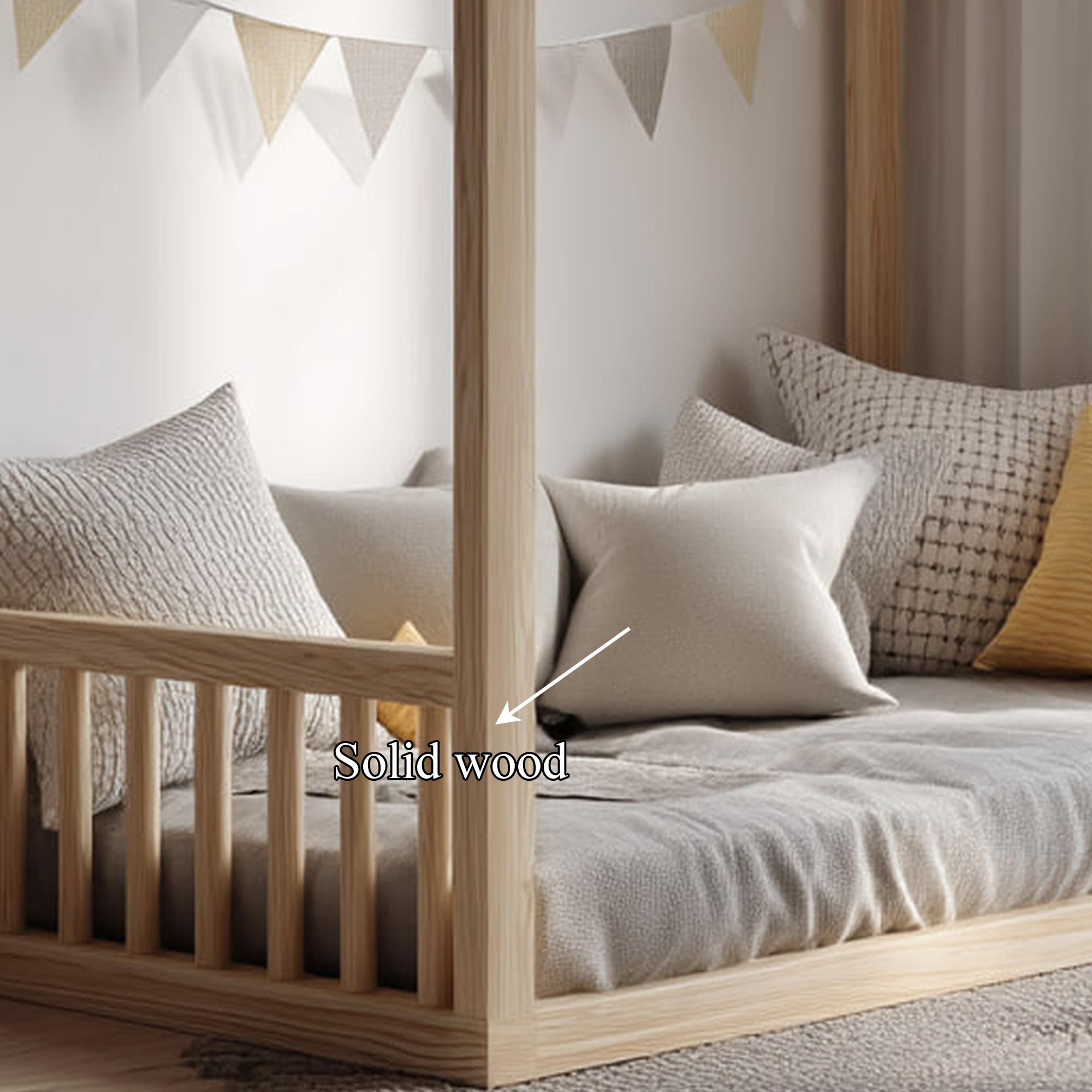 Mid Century House Bed Toddler Bedroom SINLKIWB60