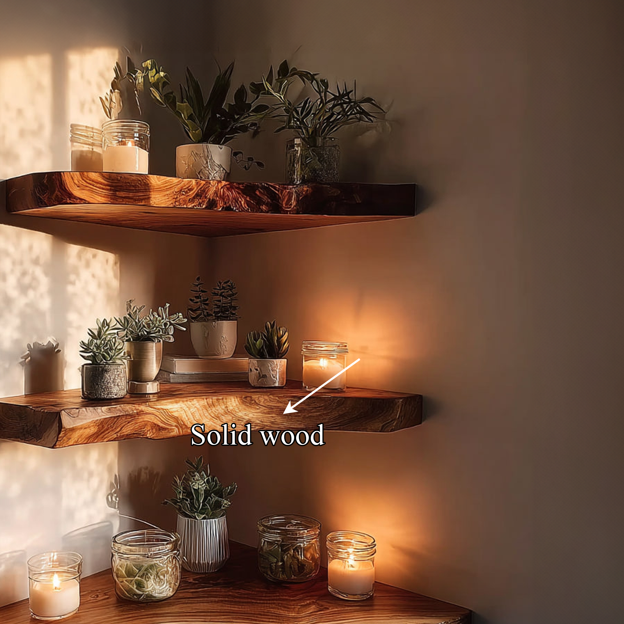 Rustic Live Edge Floating Shelf Dining Room SINLKIFL181