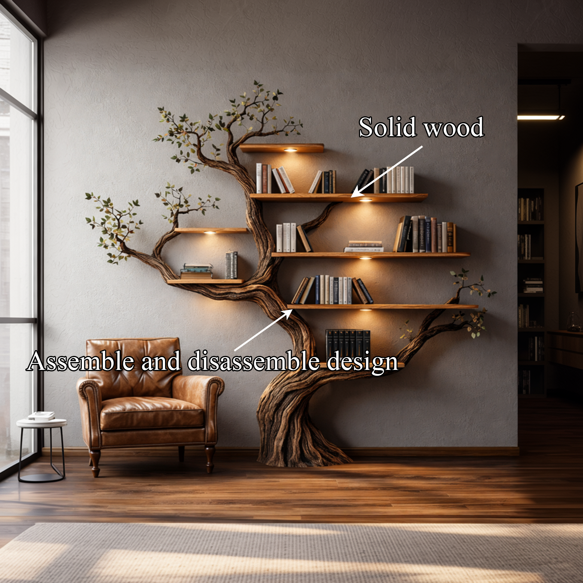 Modern Organic Living Room Interior Flowing Sculptural Wall Feature SINLKITB690