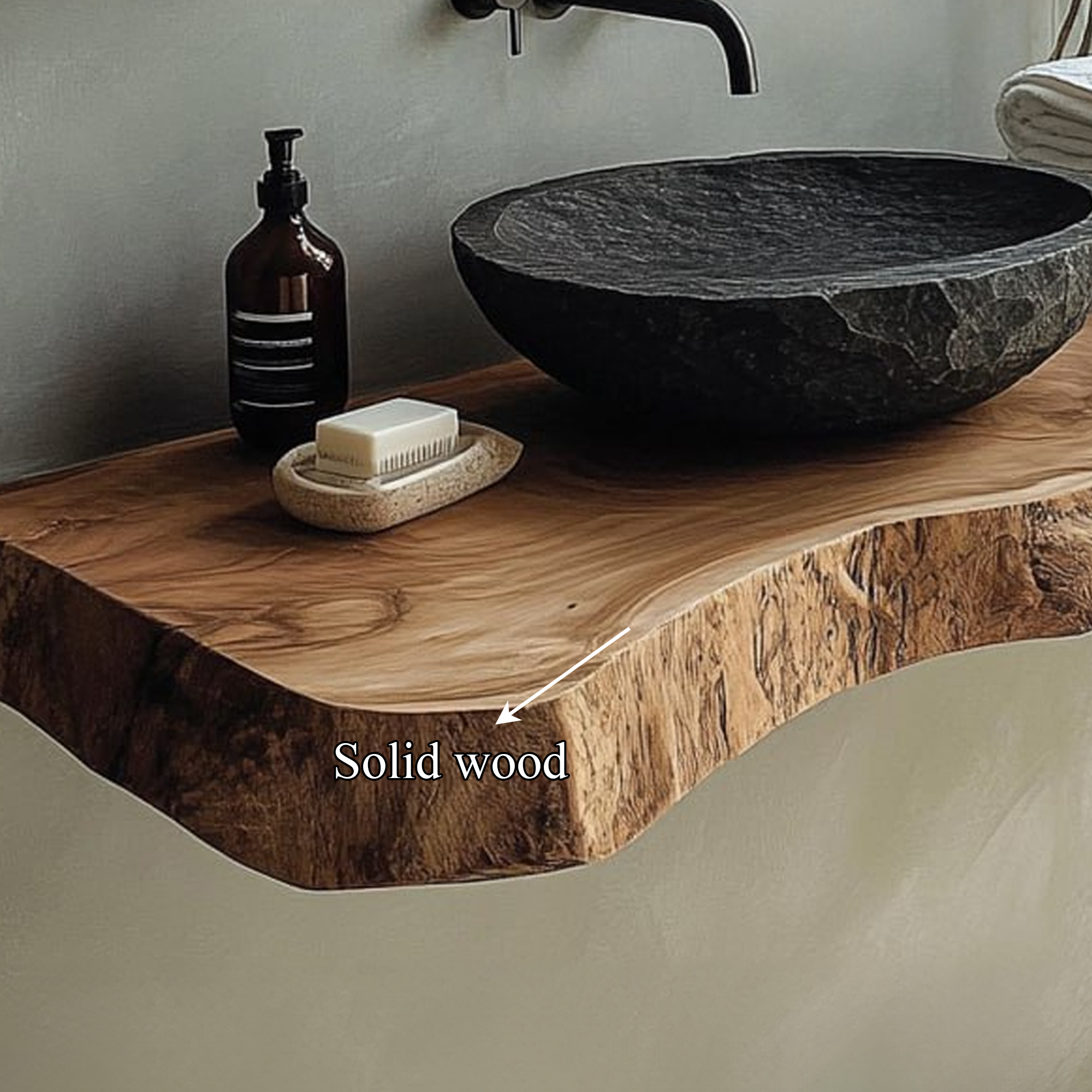 Rustic Floating Shelf Farmhouse Vanity Bathroom SINLBRV116