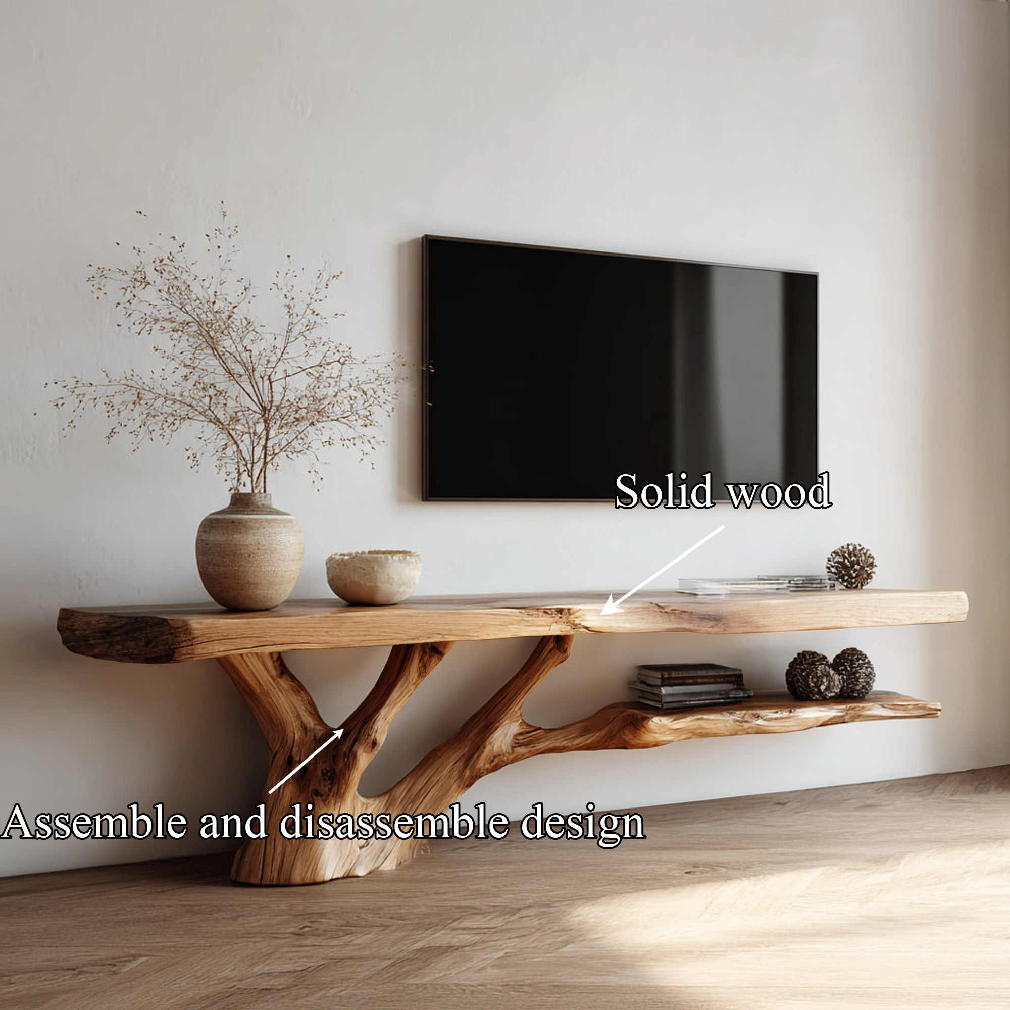 Mid Century Console Table Wood Backing Statement Luxury Showroom SINLKICS373