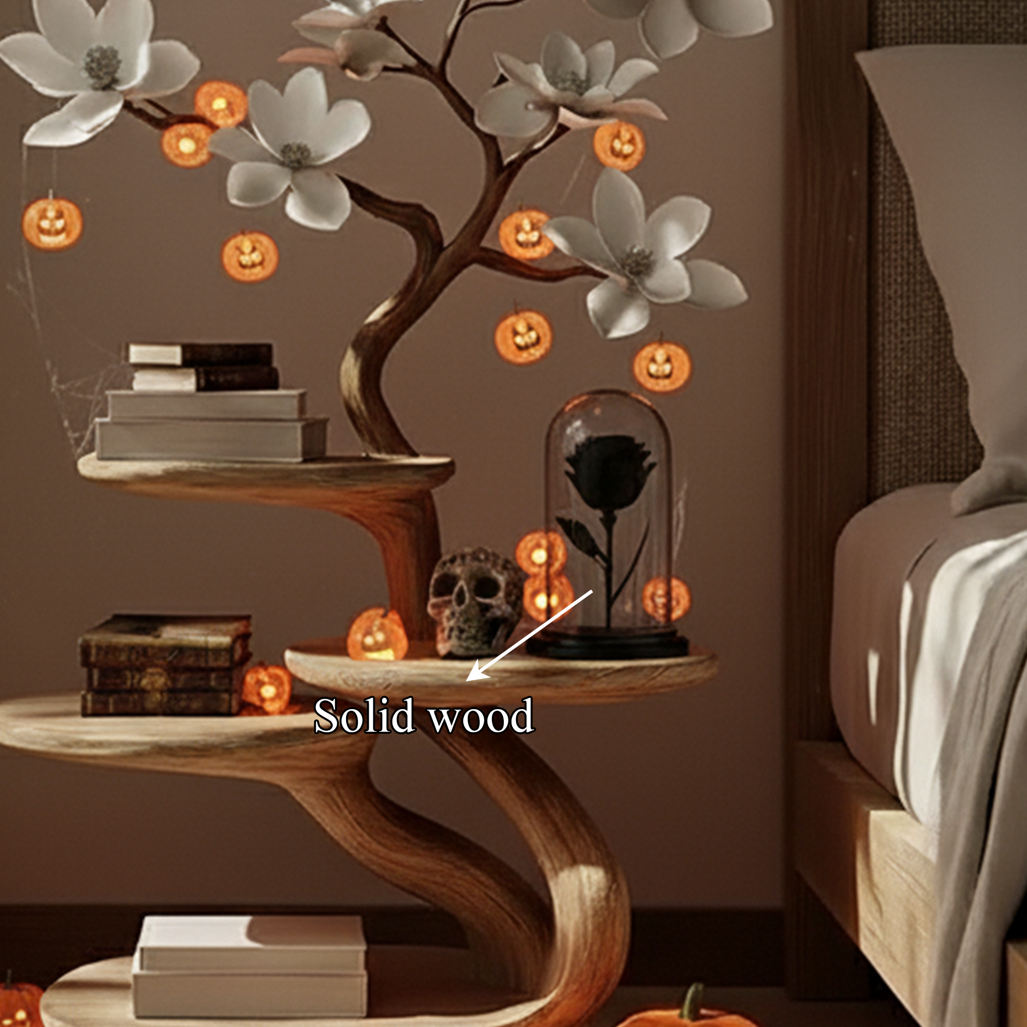 Mid Century Halloween Beside Table Bedroom SINLKIHW025