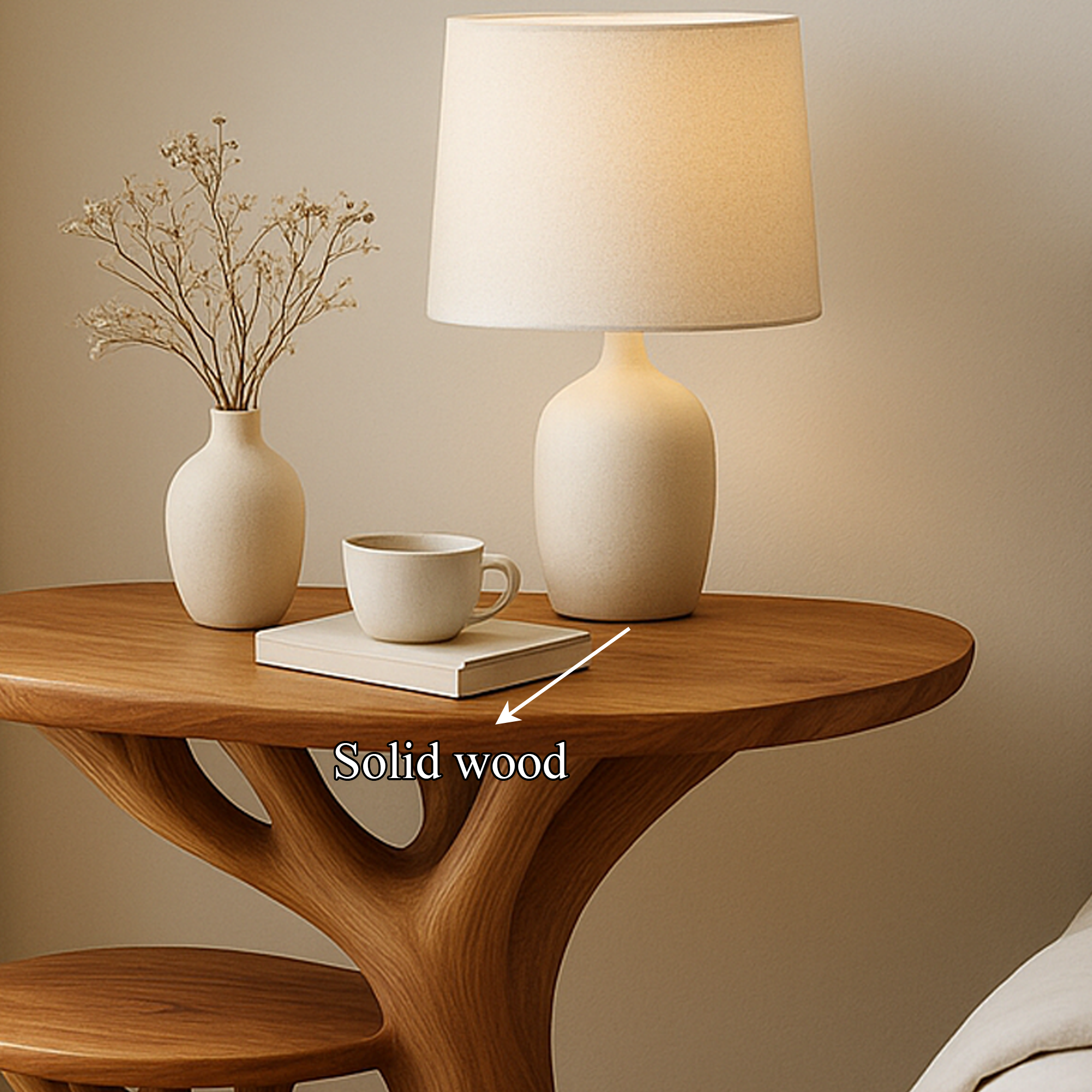 Rustic Tree Inspired Nightstand Bedroom SINLKIBT131