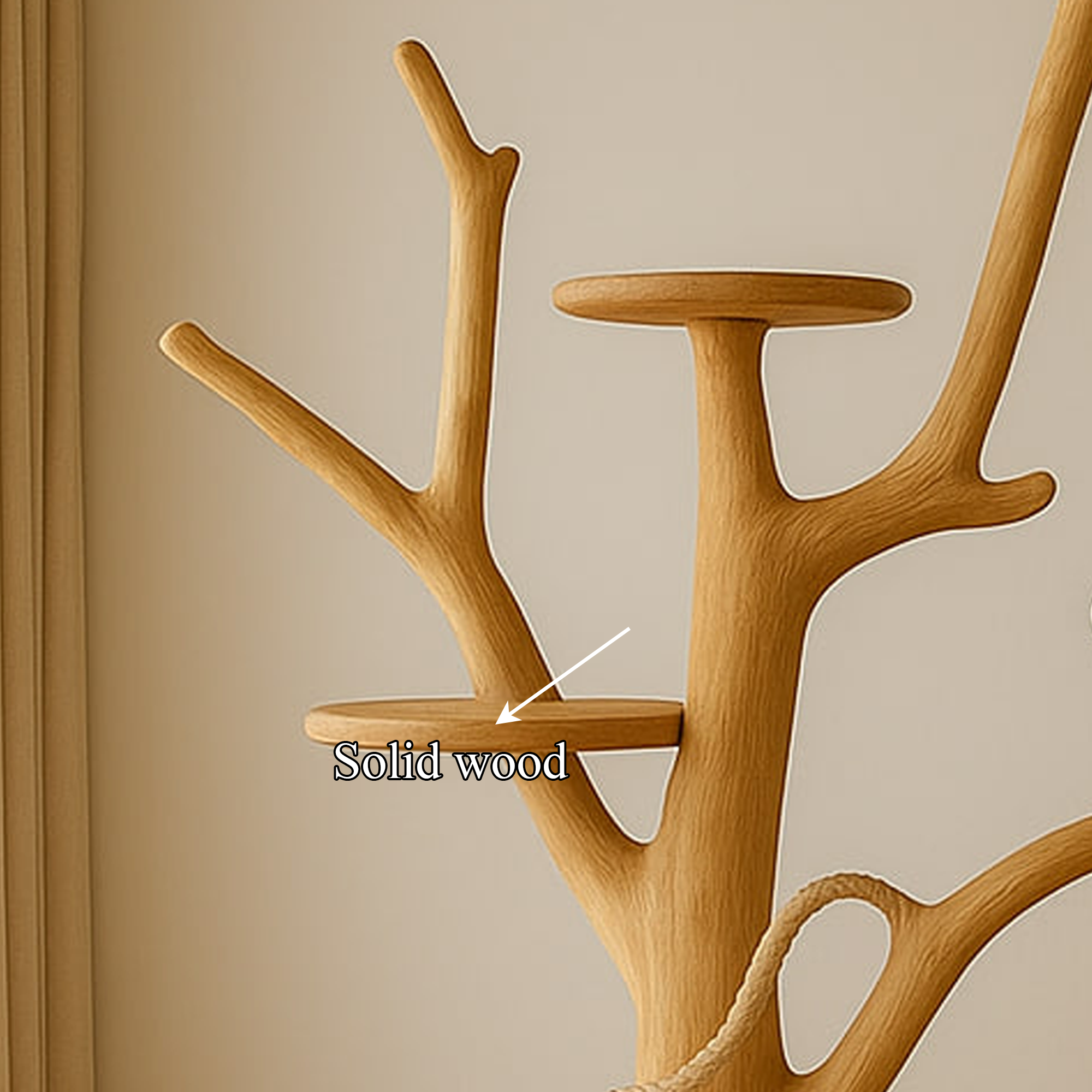 Rustic Wooden Bird Stand Perch Pet Play Furniture SINLKITT063