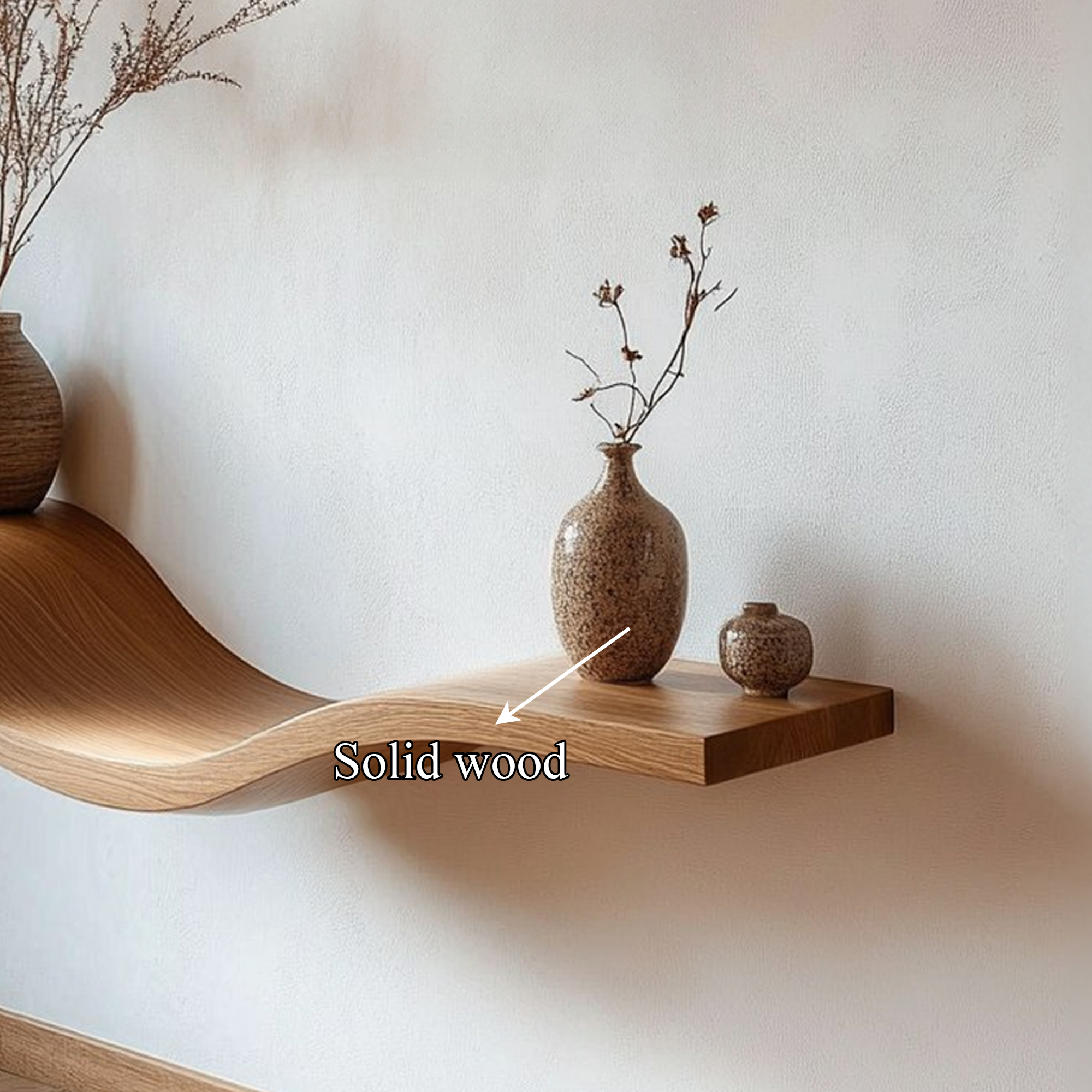 Modern Wave Wall Shelf For Living Room And Entryway SINLKIFL288