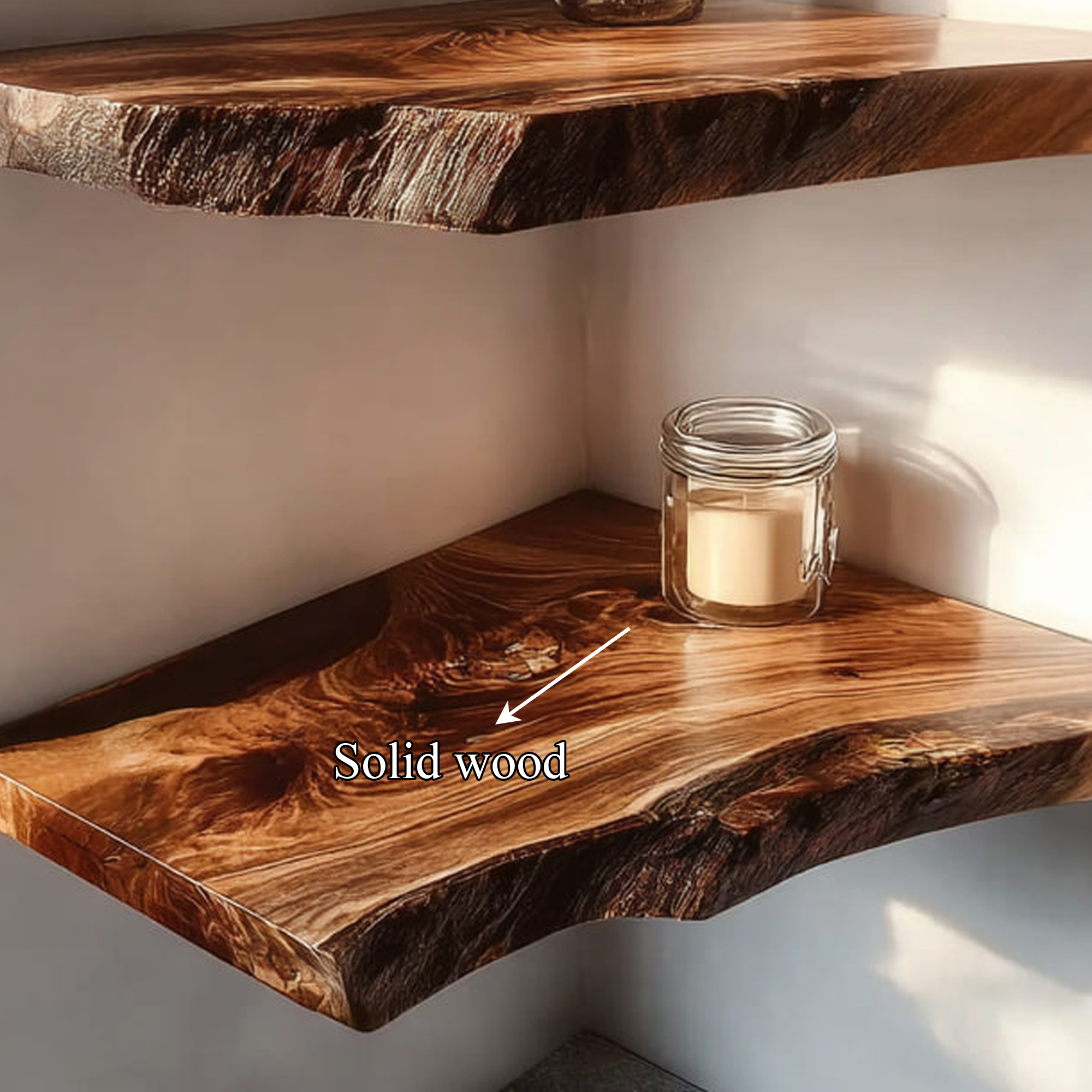 Rustic Floating Decorative Wall Shelf Kitchen Or Dining Room SINLKIFL196