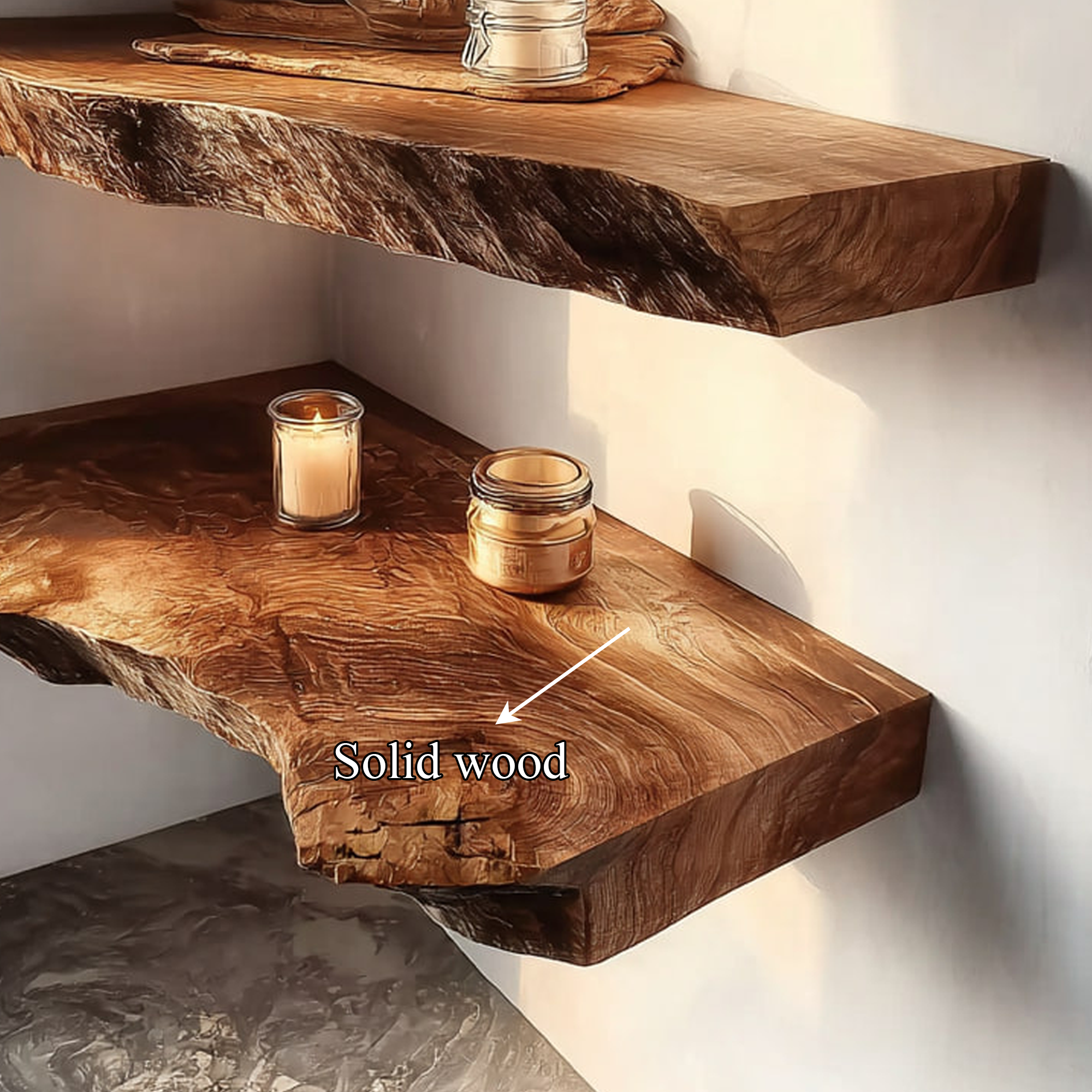 Rustic Floating Wall Shelf Dining Room SINLKIFL195