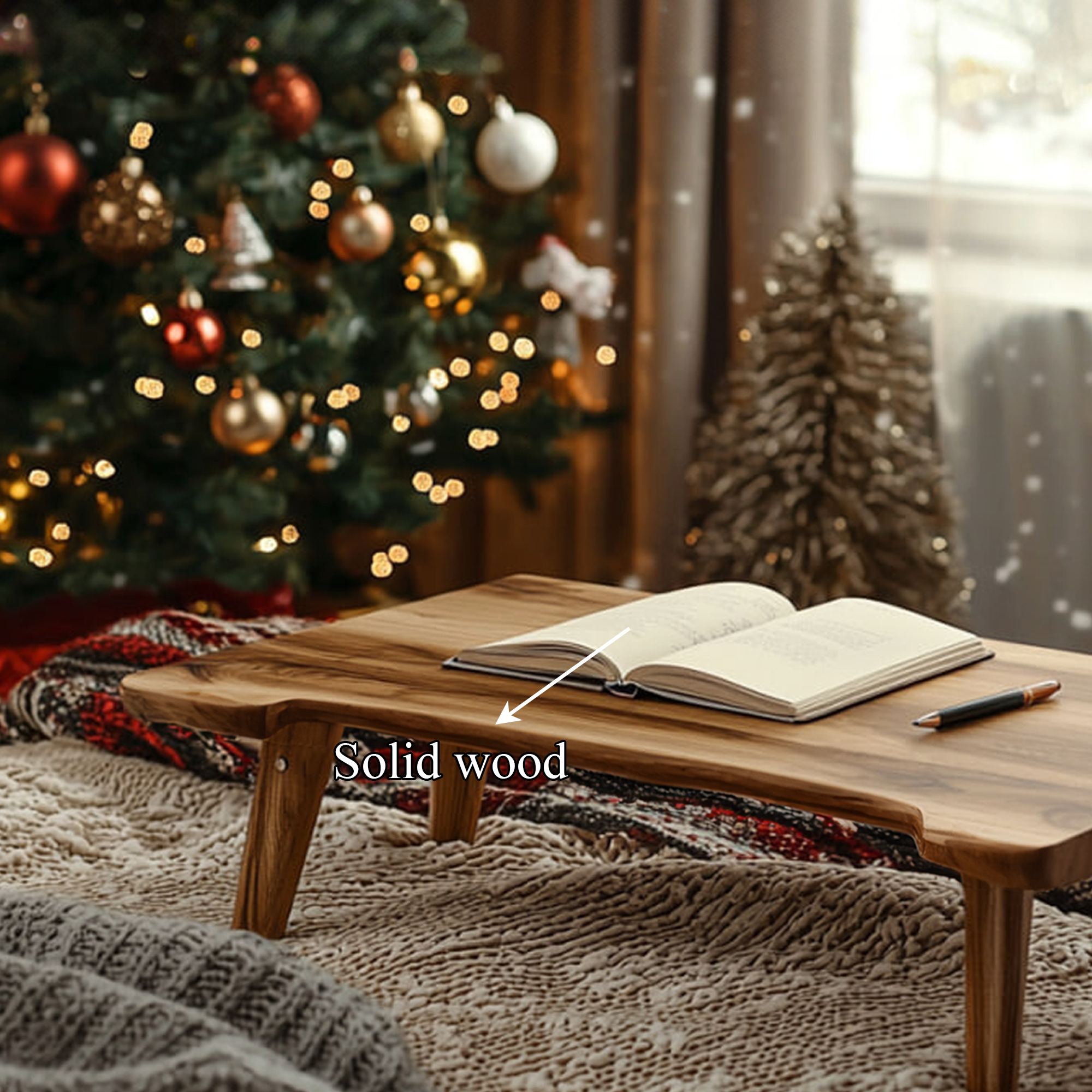 Rustic Lap Desk Christmas Cozy Bedroom Holiday Display SINLKIDK063