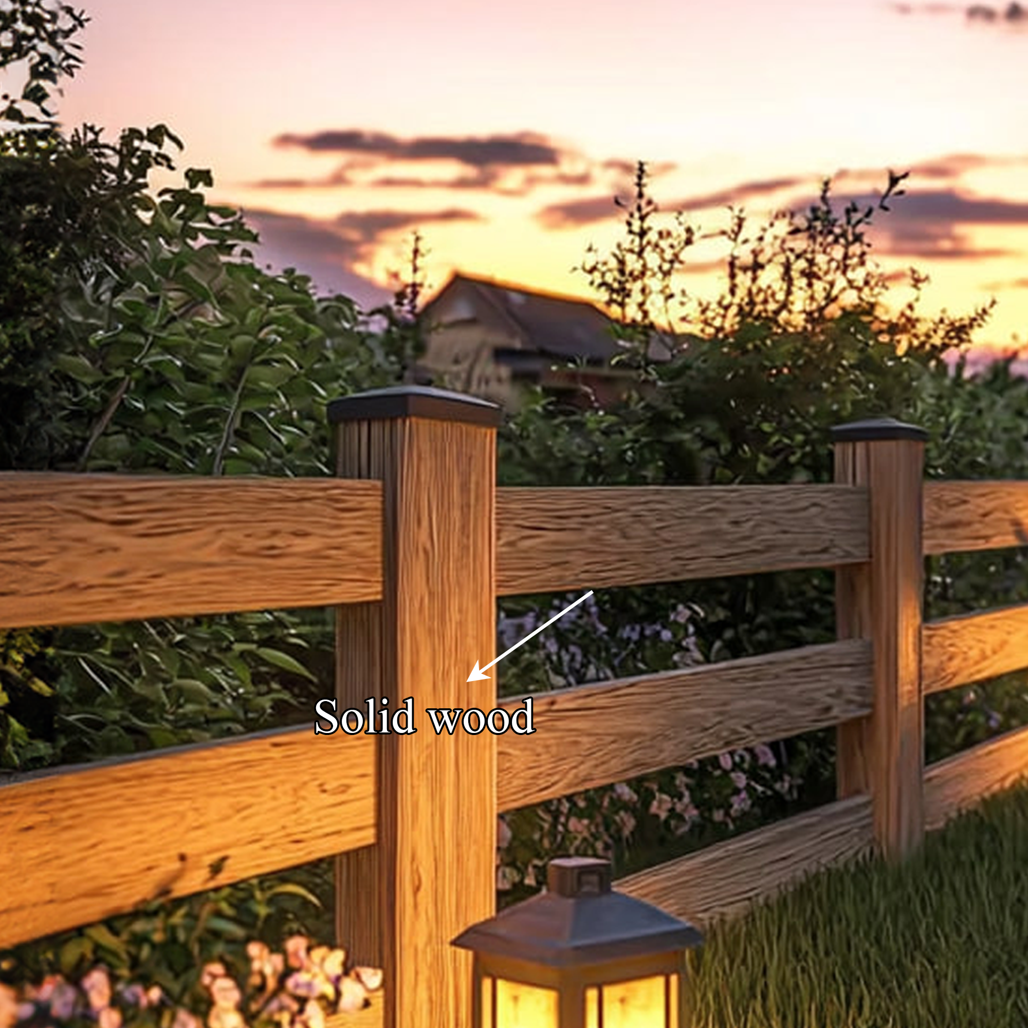 Rustic Garden Fence For Backyard And Outdoor Decor SINLKIWF002