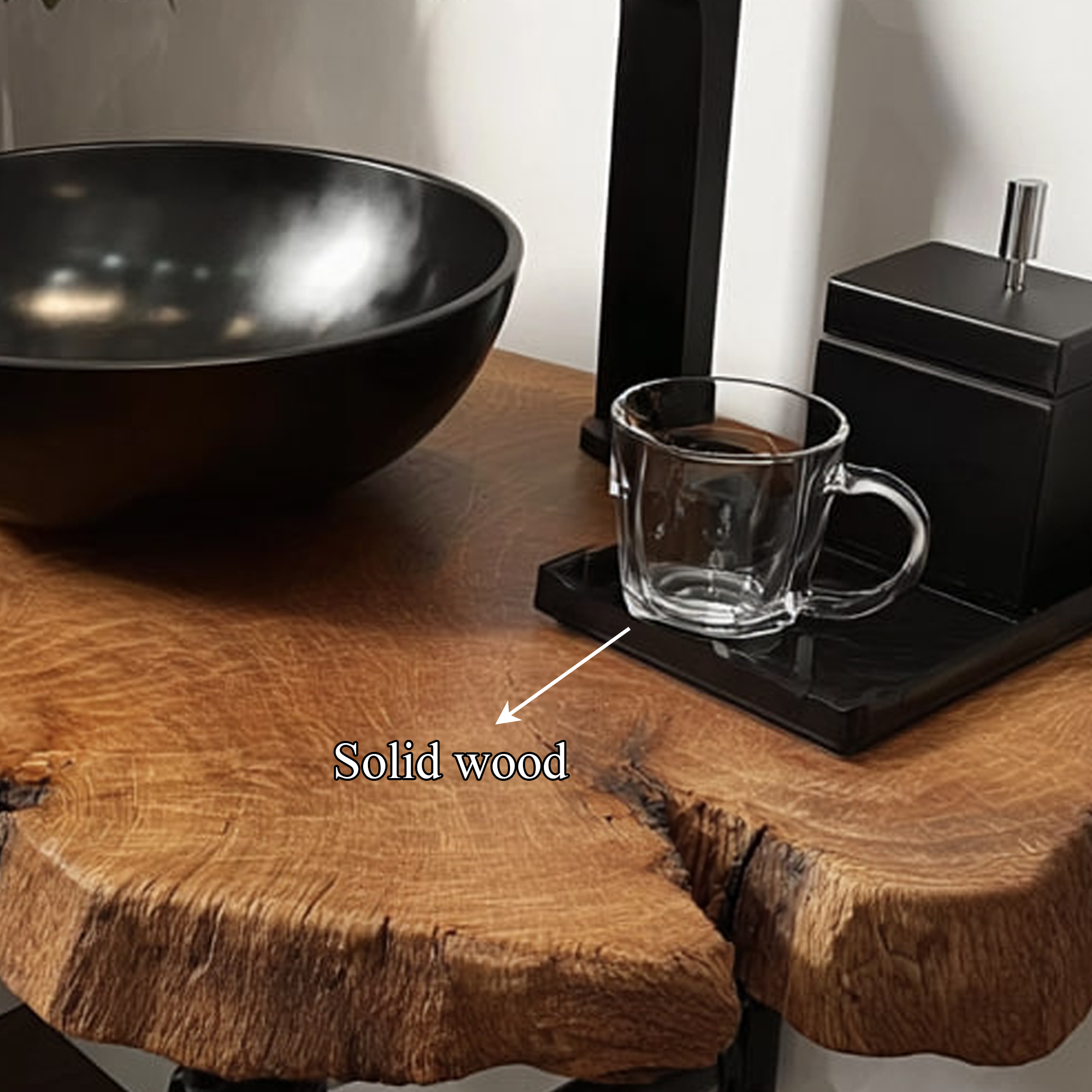 Midcentury Floating Shelf Narrow Vanity Washroom SINLKIBRV147