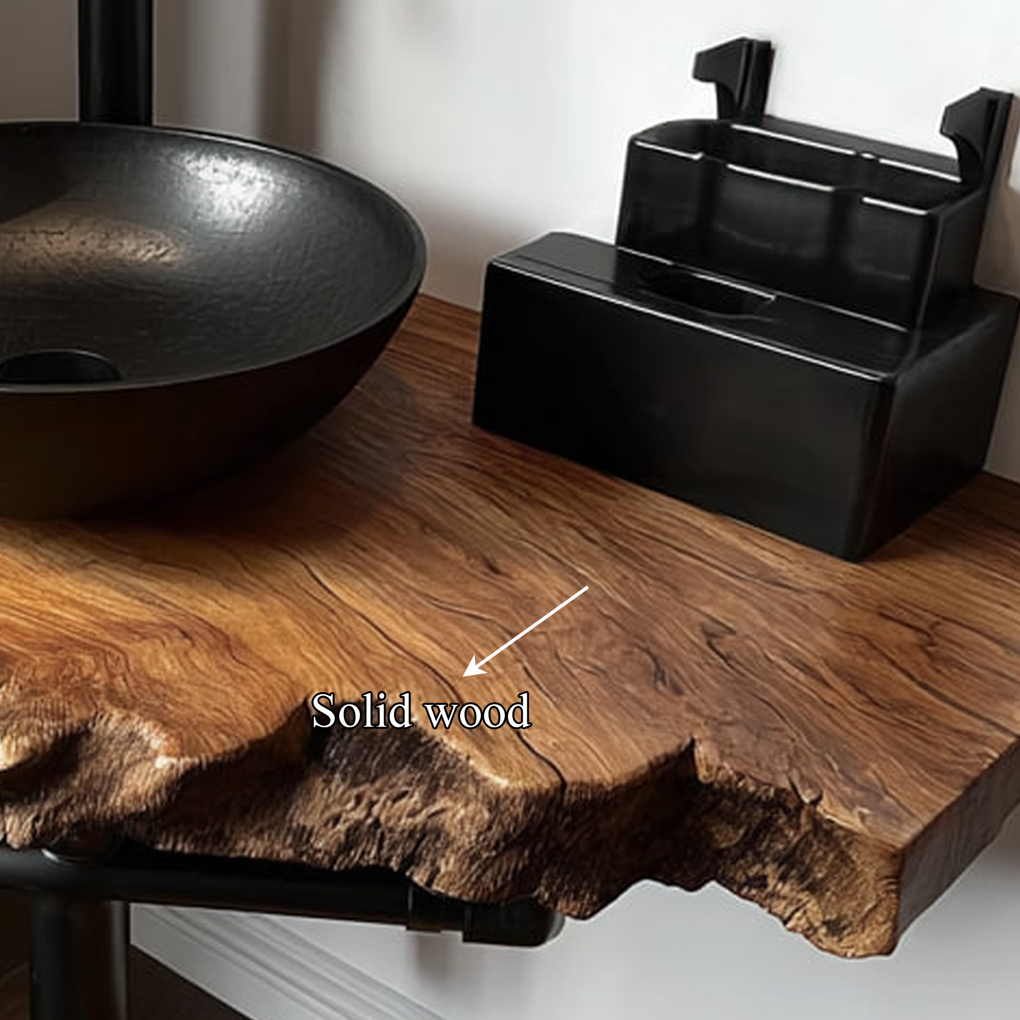 Midcentury Floating Shelf Narrow Washroom SINLKIBRV149