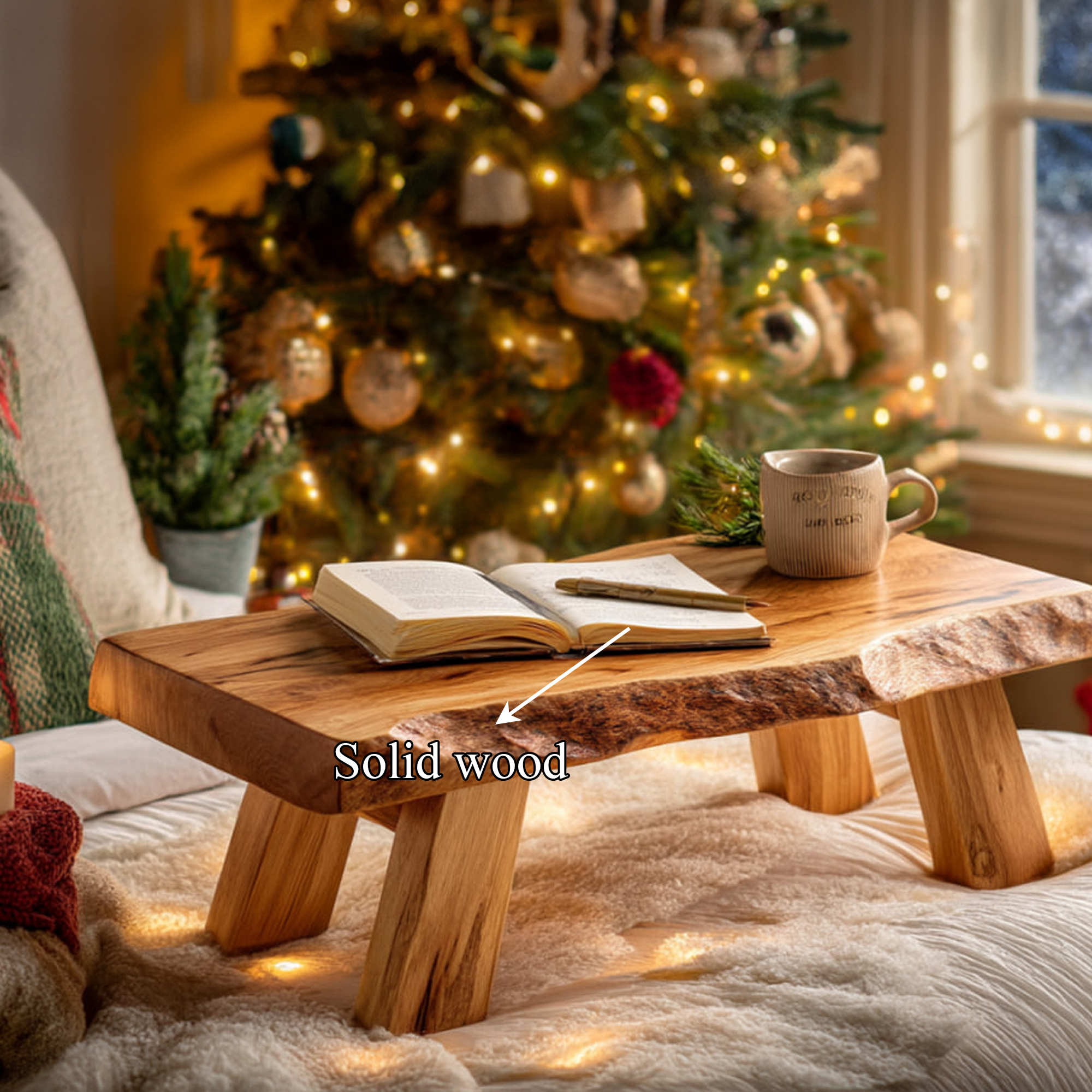Rustic Rustic Lap Desk Christmas Cozy Bedroom Holiday Display SINLKIDK067