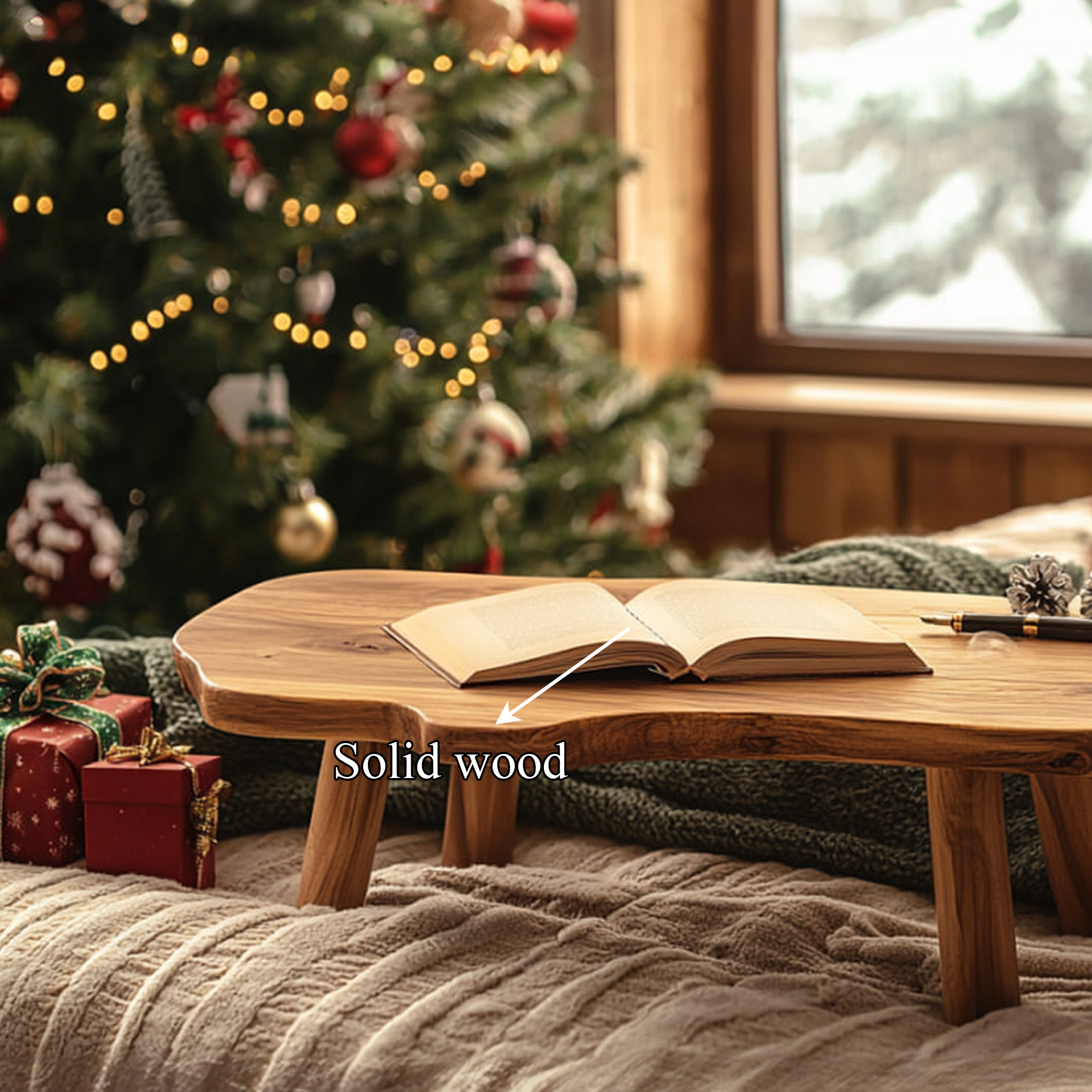 Mid Century Rustic Table Christmas Holiday Rustic Bedroom Decor SINLKIDK068