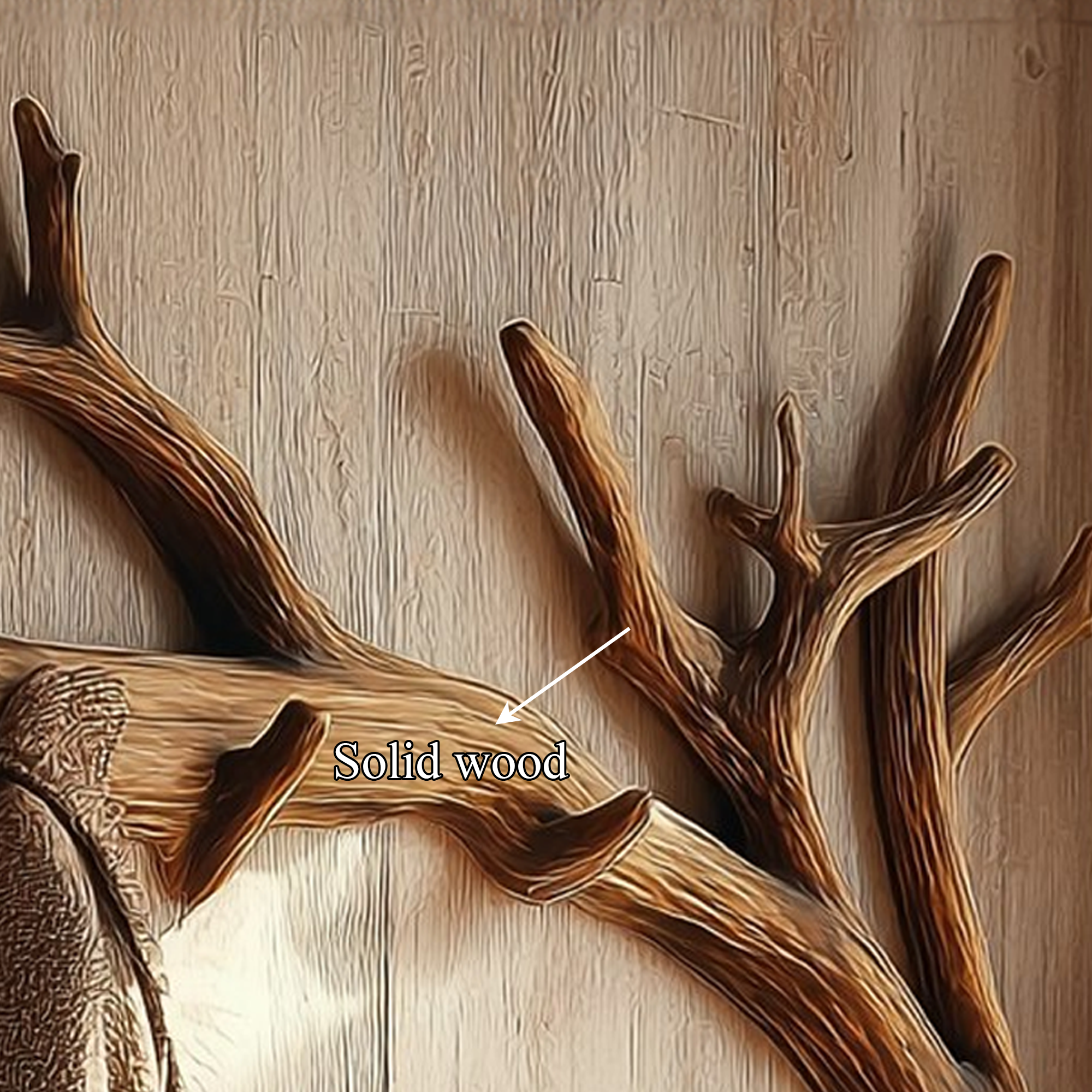 Rustic Tree Branch Wall Hook Living Room SINLKITCR071