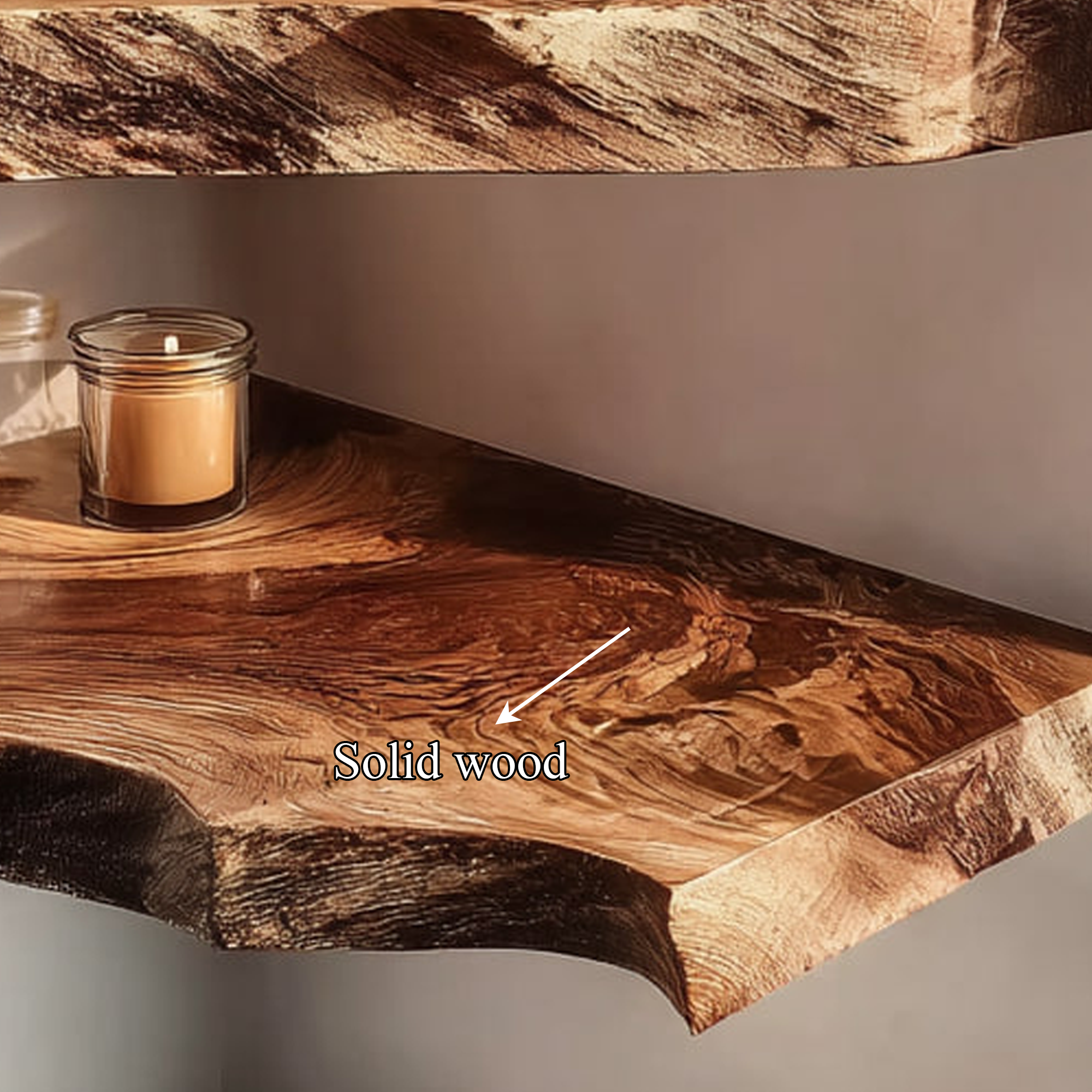 Rustic Floating Corner Display Shelf Bathroom SINLKIFL199