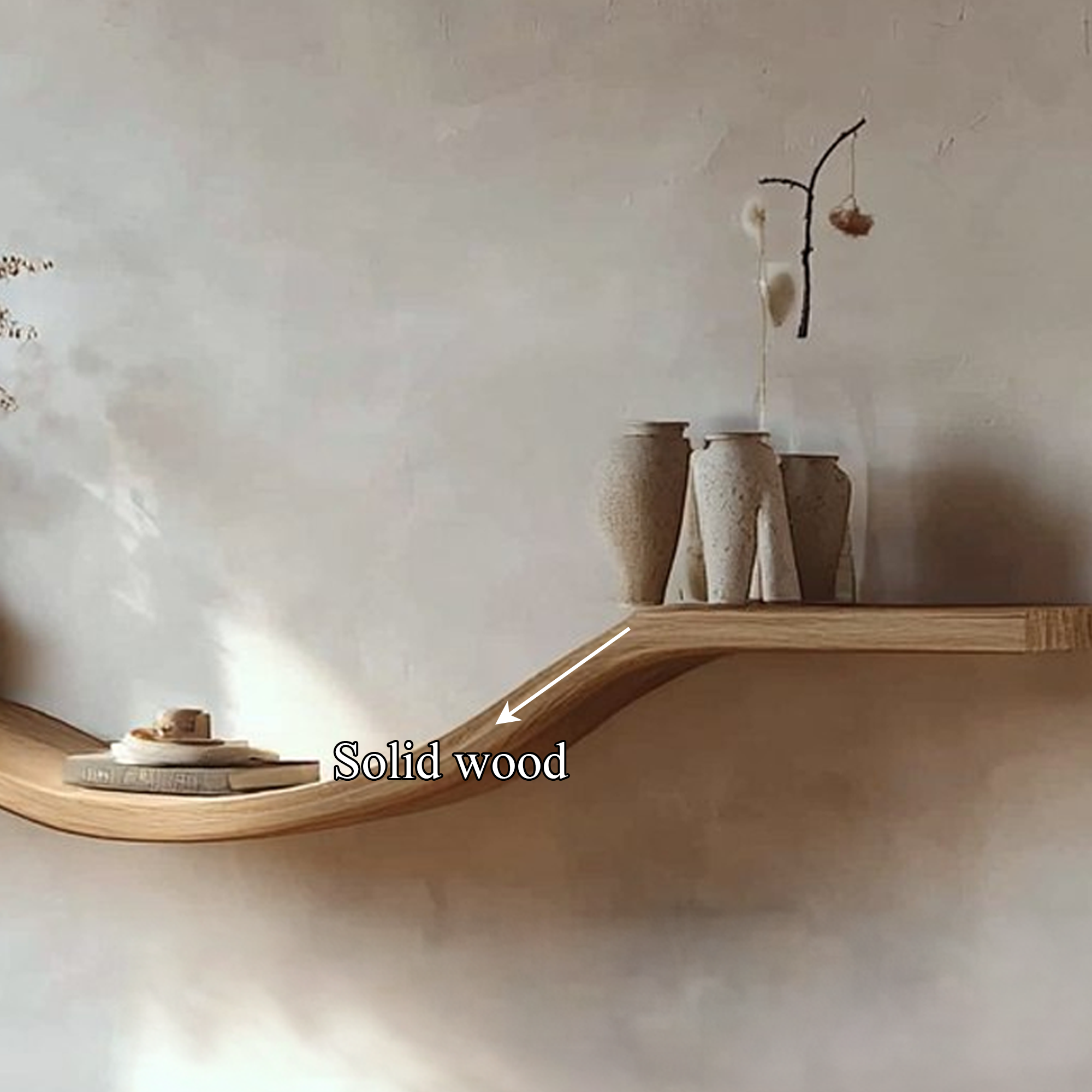 Organic Modern Sculpted Wall Shelf Living Room Or Entryway SINLKIFL268