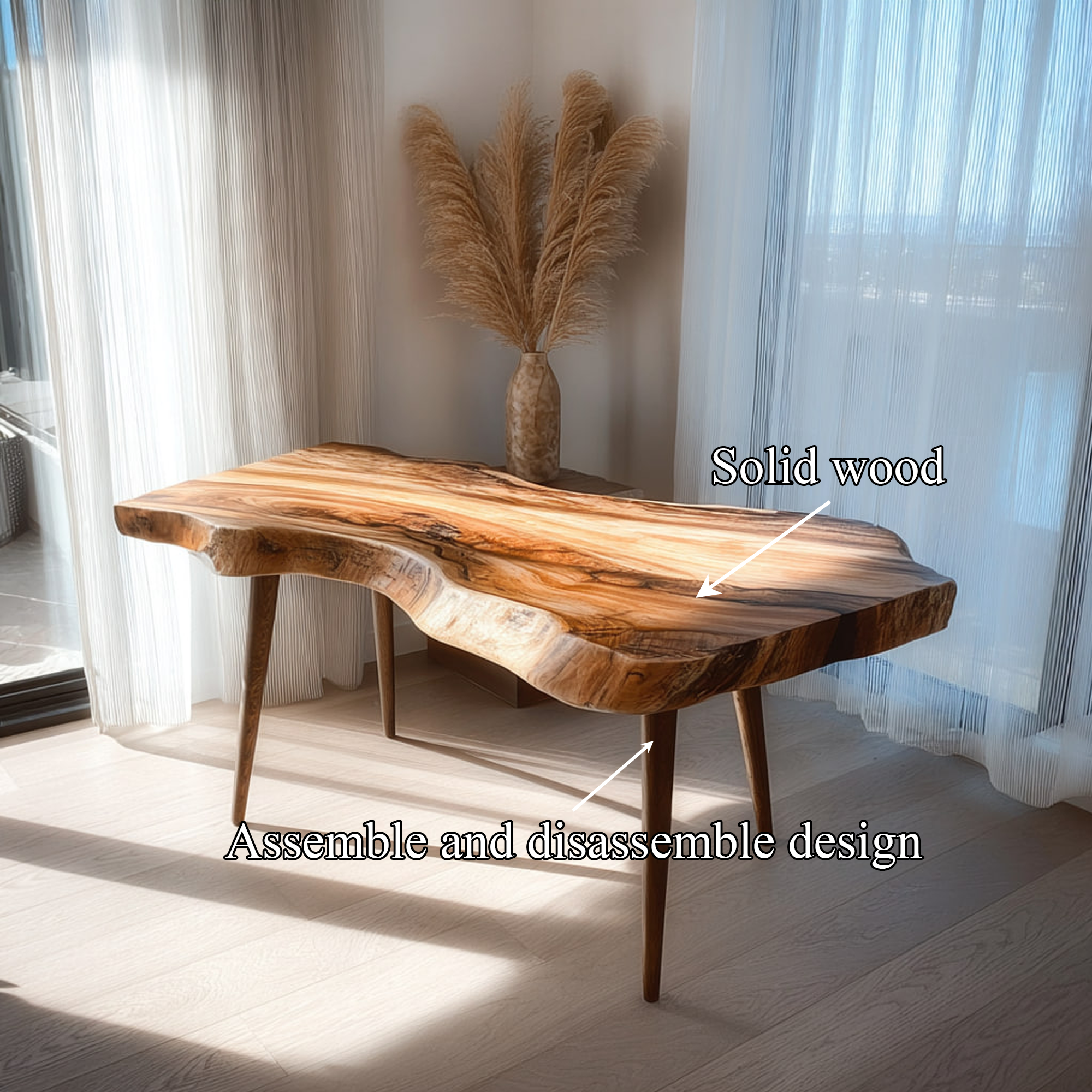 Rustic Organic Work Desk Home Office And Bedroom SINLKIDK071